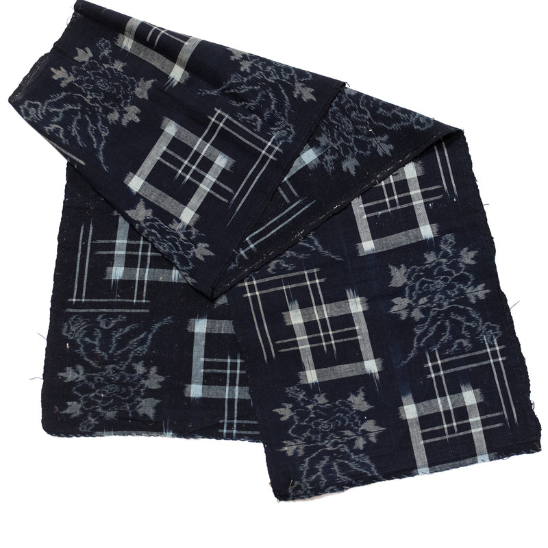 Japanese Indigo Egasuri Ikat Panel