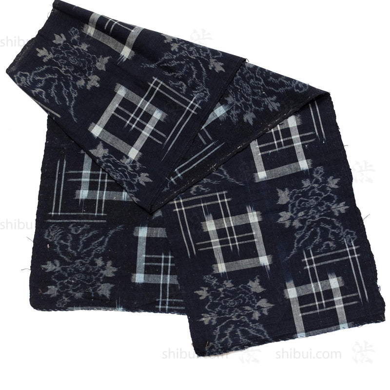 Japanese Indigo Egasuri Ikat Panel