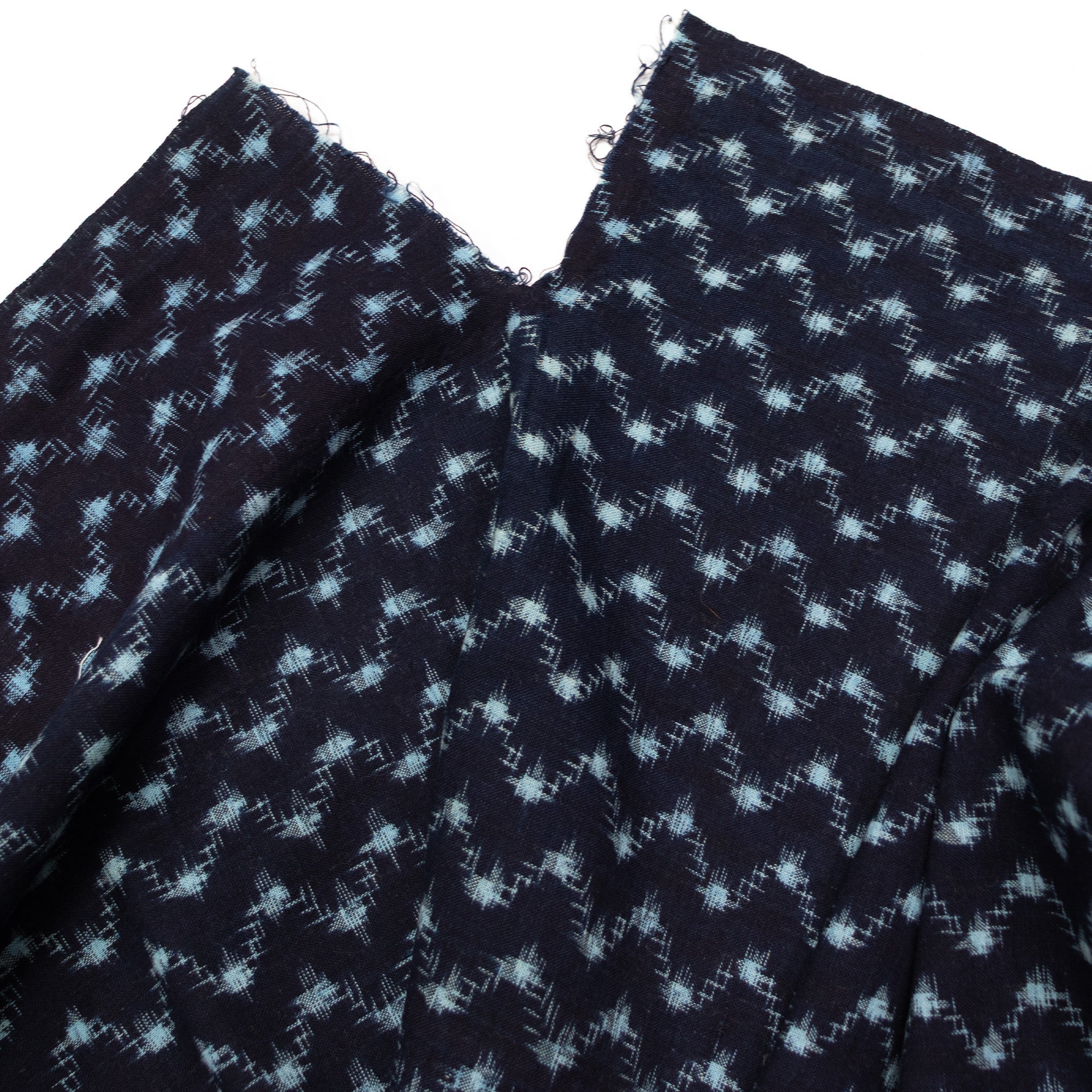 Japanese Patchwork Indigo Kasuri Ikat Panel