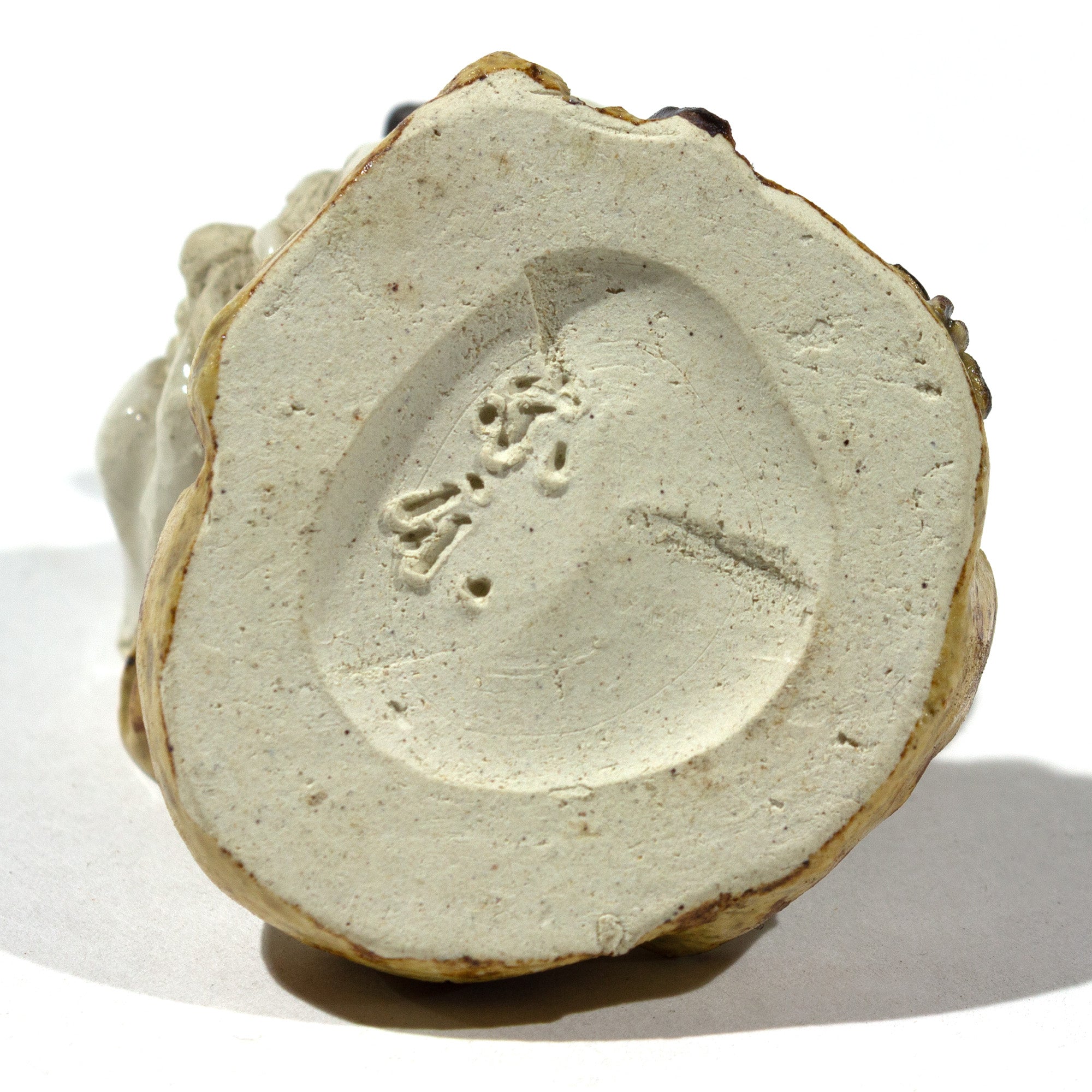 Ceramic Kogo with Lucky God Motif | Japanese Incense Storage Container