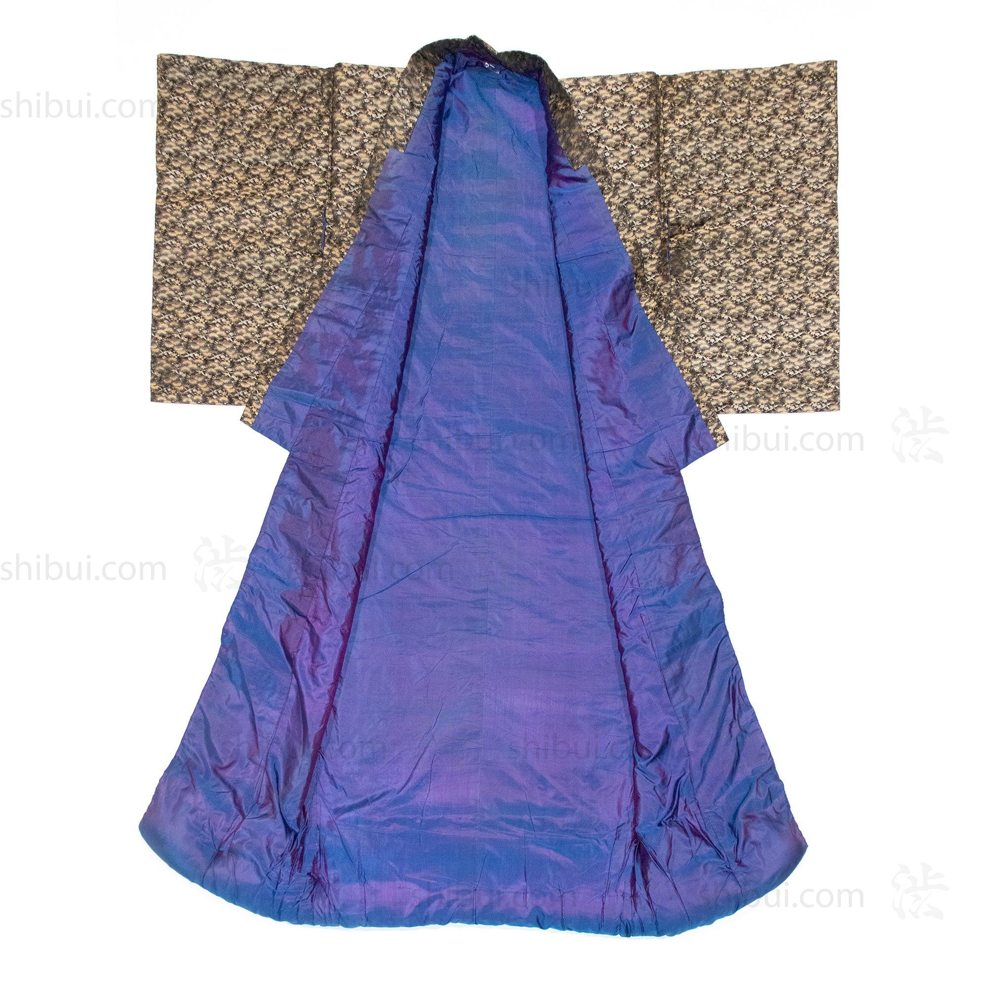 Brocade Pine & Crane Uchikake | Meiji Era