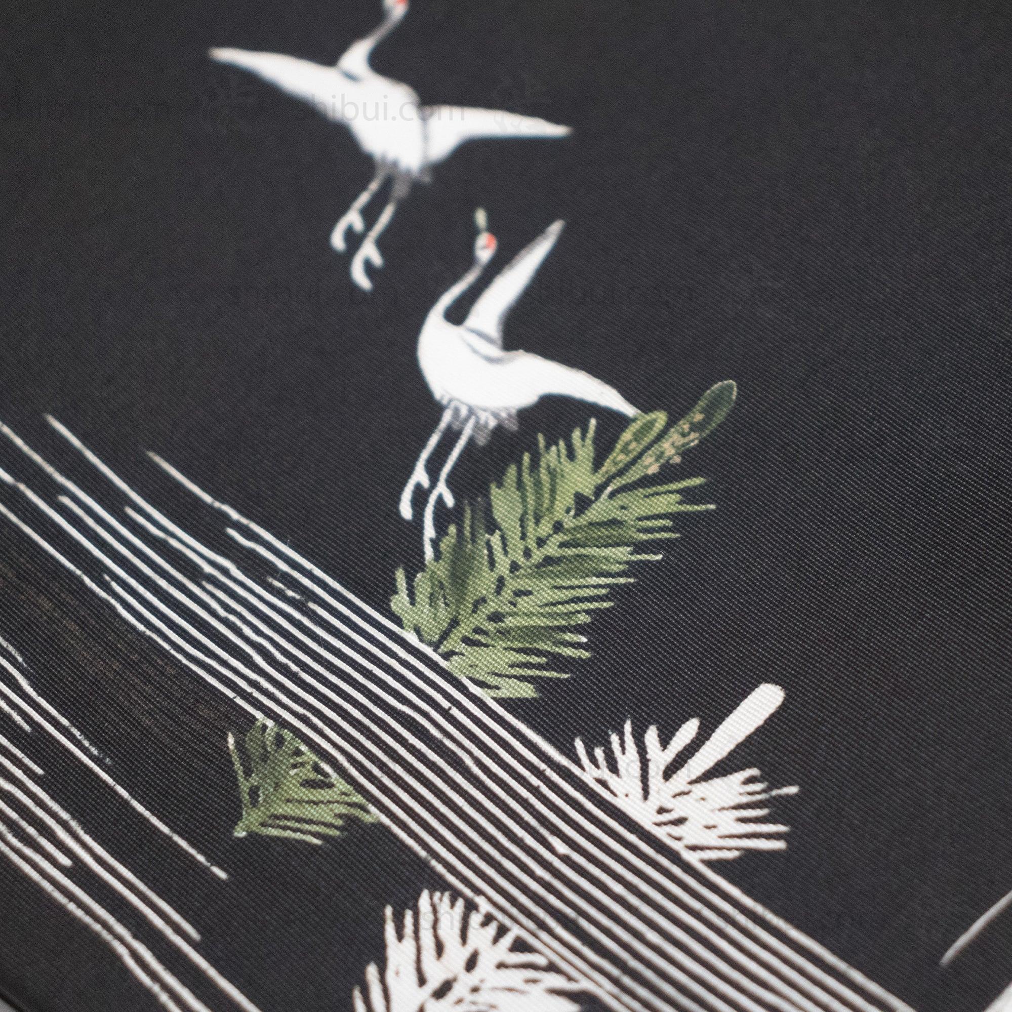 Pine & Crane Black Meiji Era Uchikake