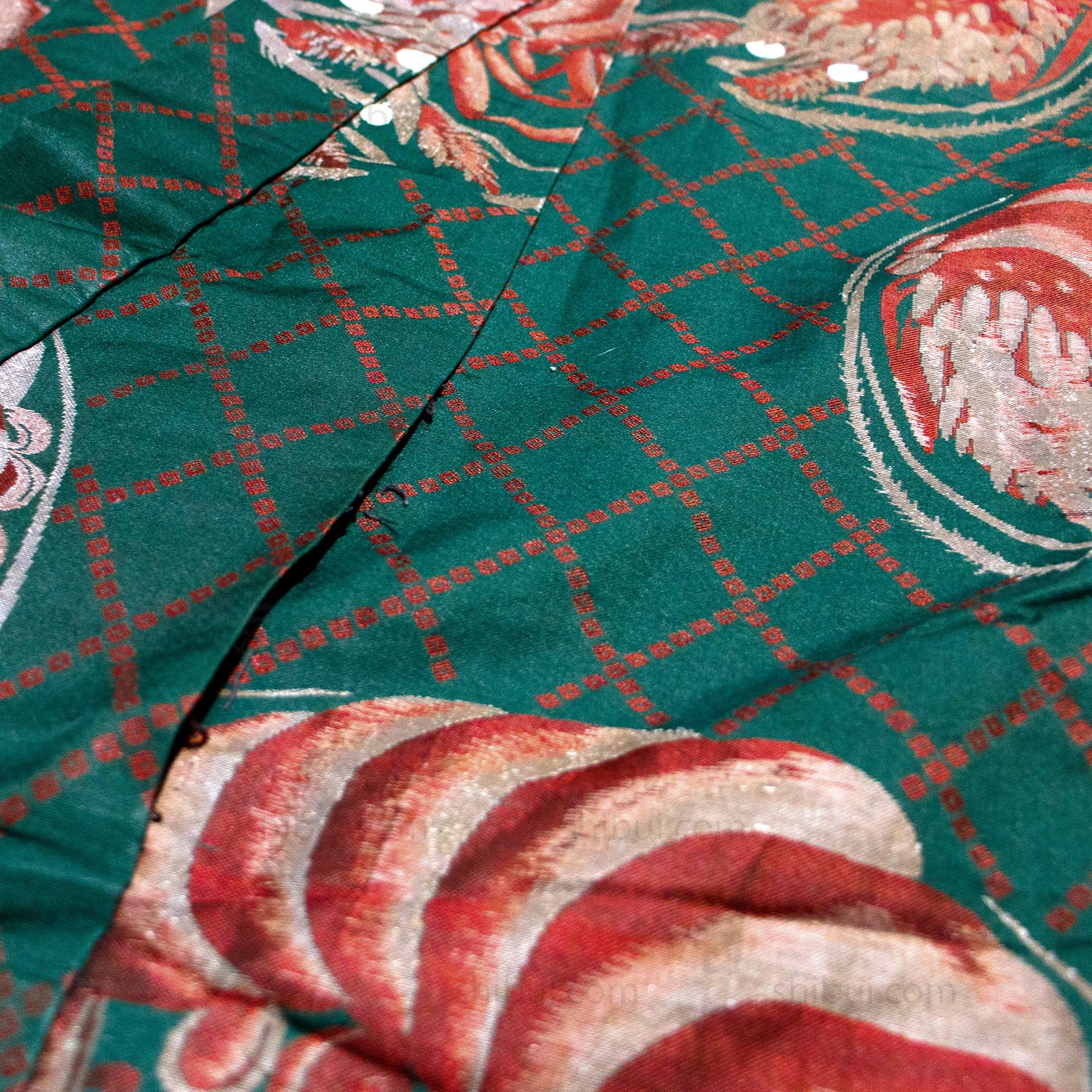 Lobster Uchikake | Japanese Antique Quilted Kimono