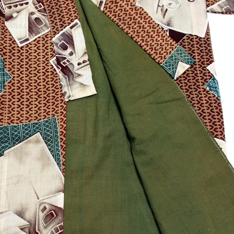 1930s Vintage Propaganda Biplane Men's Kimono