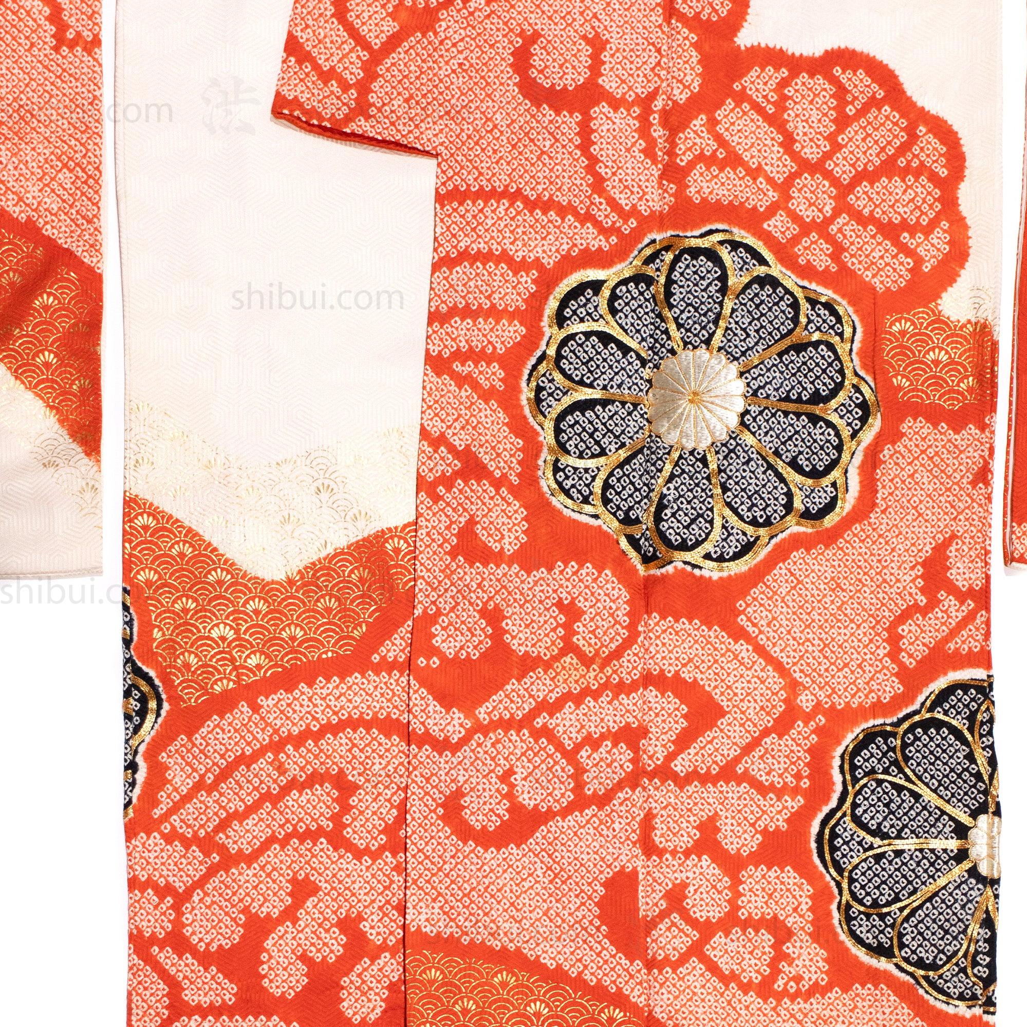 Silk Shibori Furisode | Japanese Women's Kimono