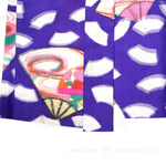 Festive Meisen Silk Haori with Top and Fan Motif