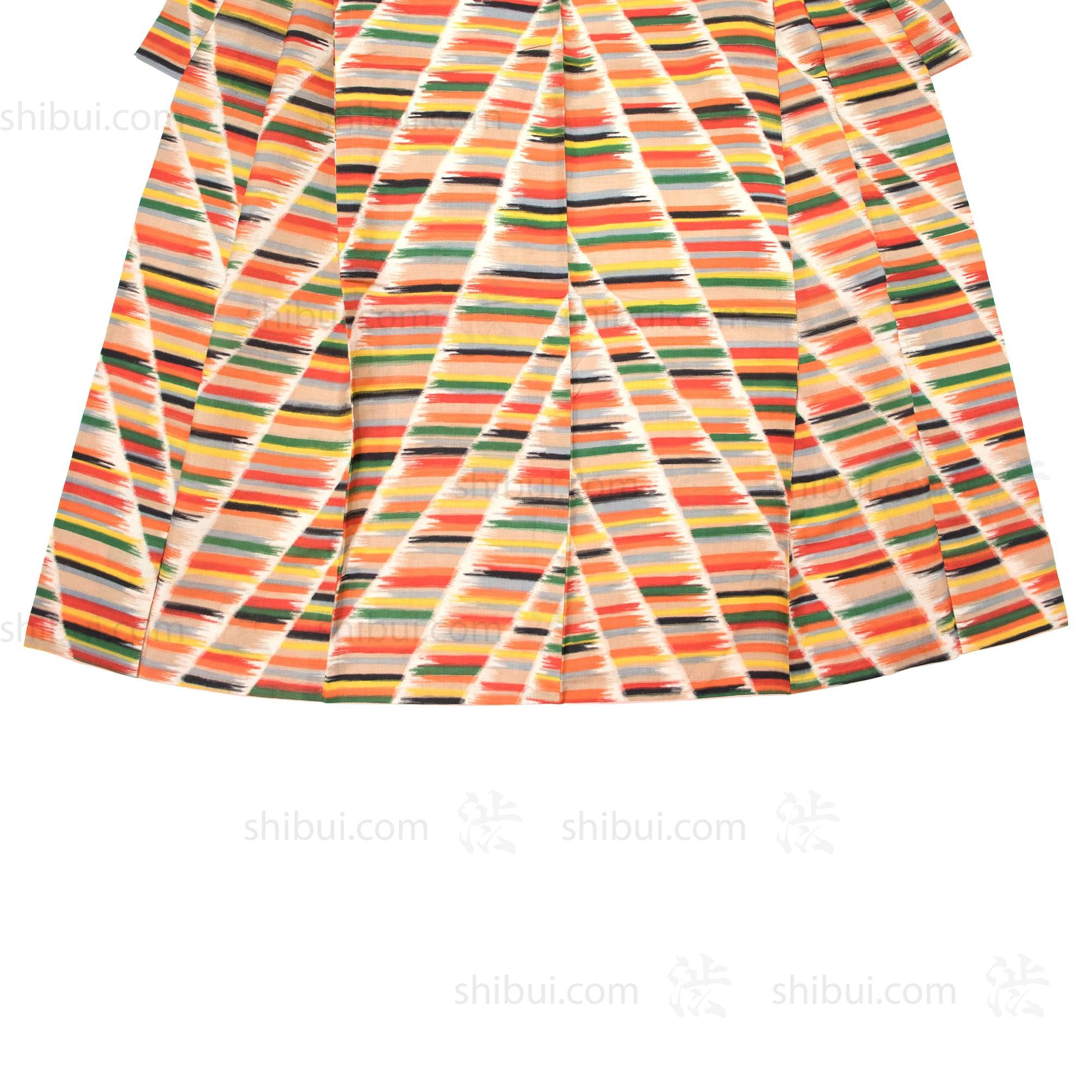 Meisen Silk Kimono with Brush Strokes