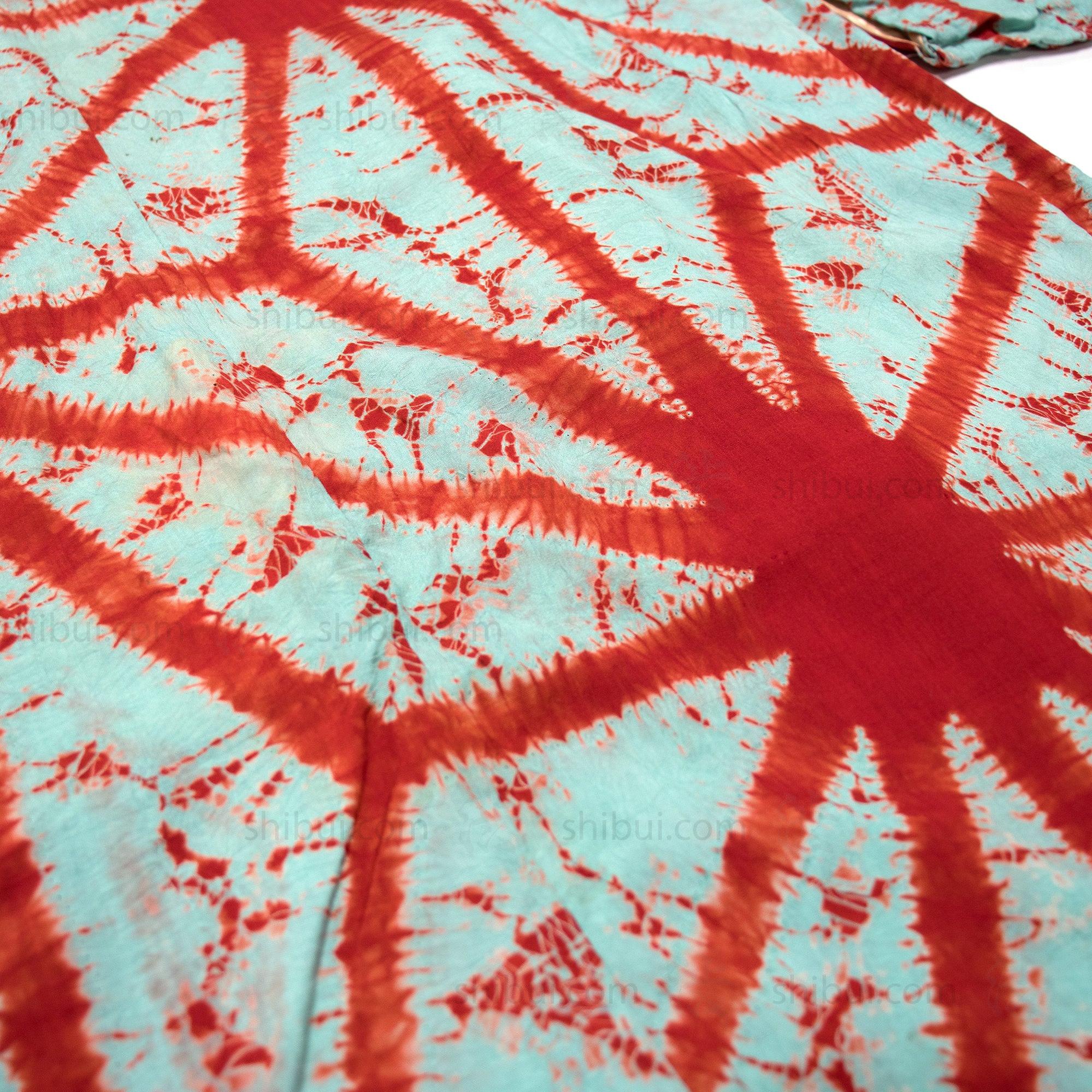 Shibori Silk Haori Asanoha Design