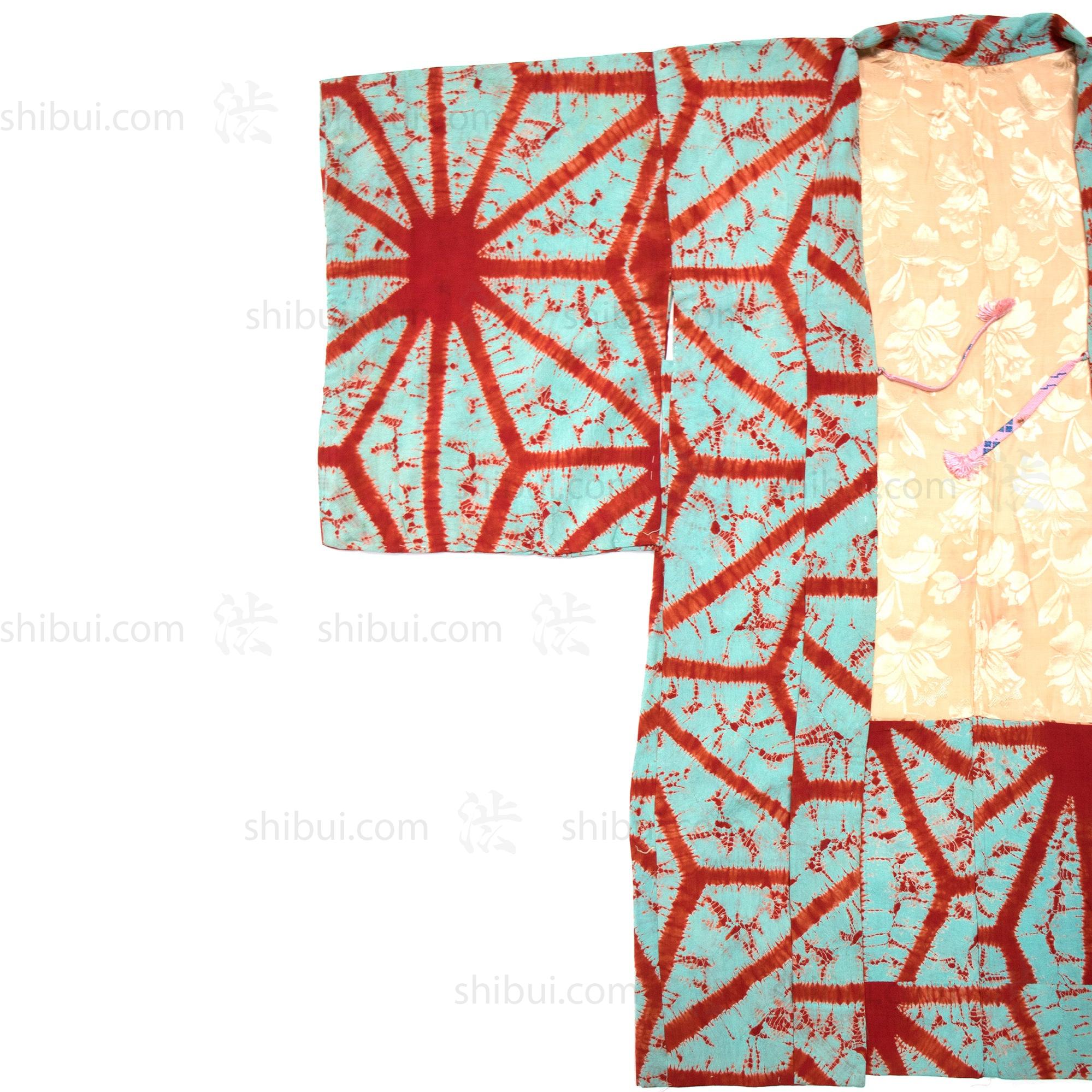 Shibori Silk Haori Asanoha Design