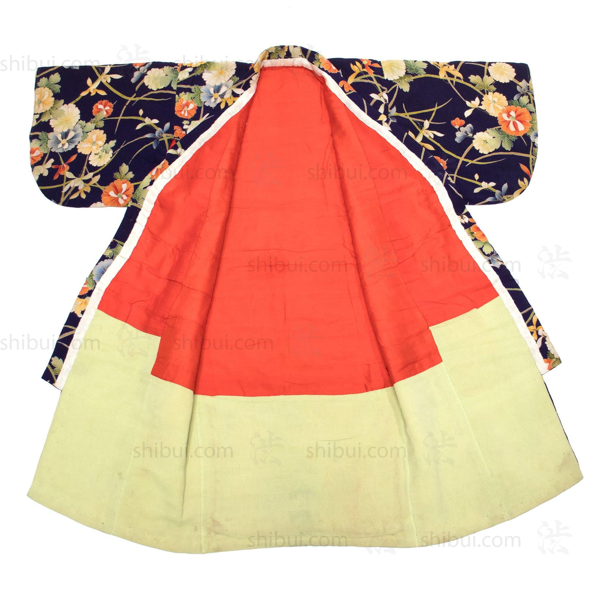 Taisho Era Girls Chirimen Kimono
