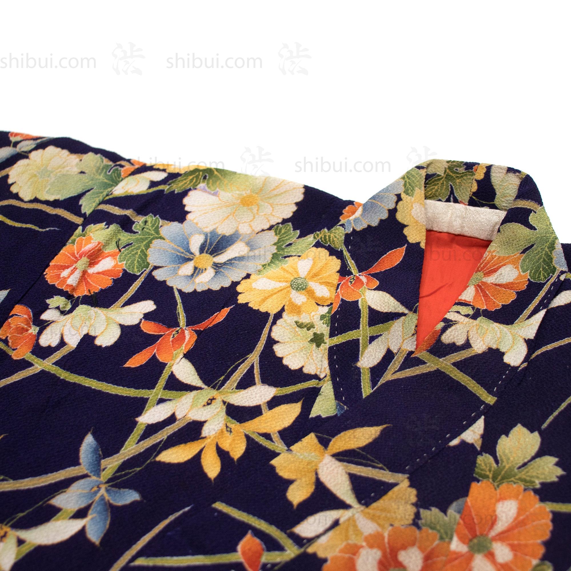 Taisho Era Girls Chirimen Kimono