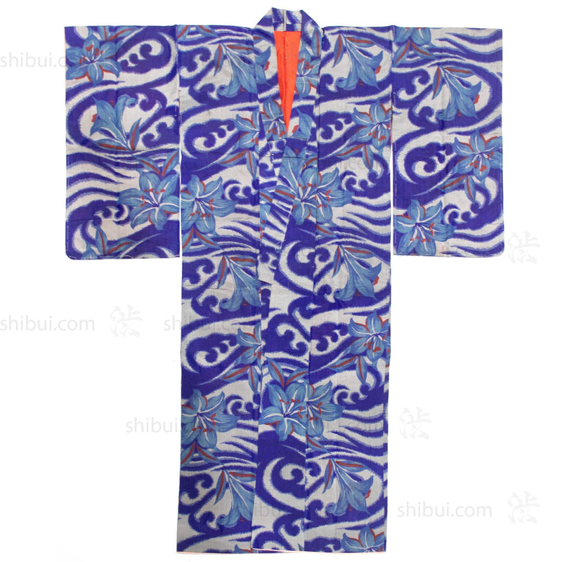 Meisen Waves & Lily Silk Kimono