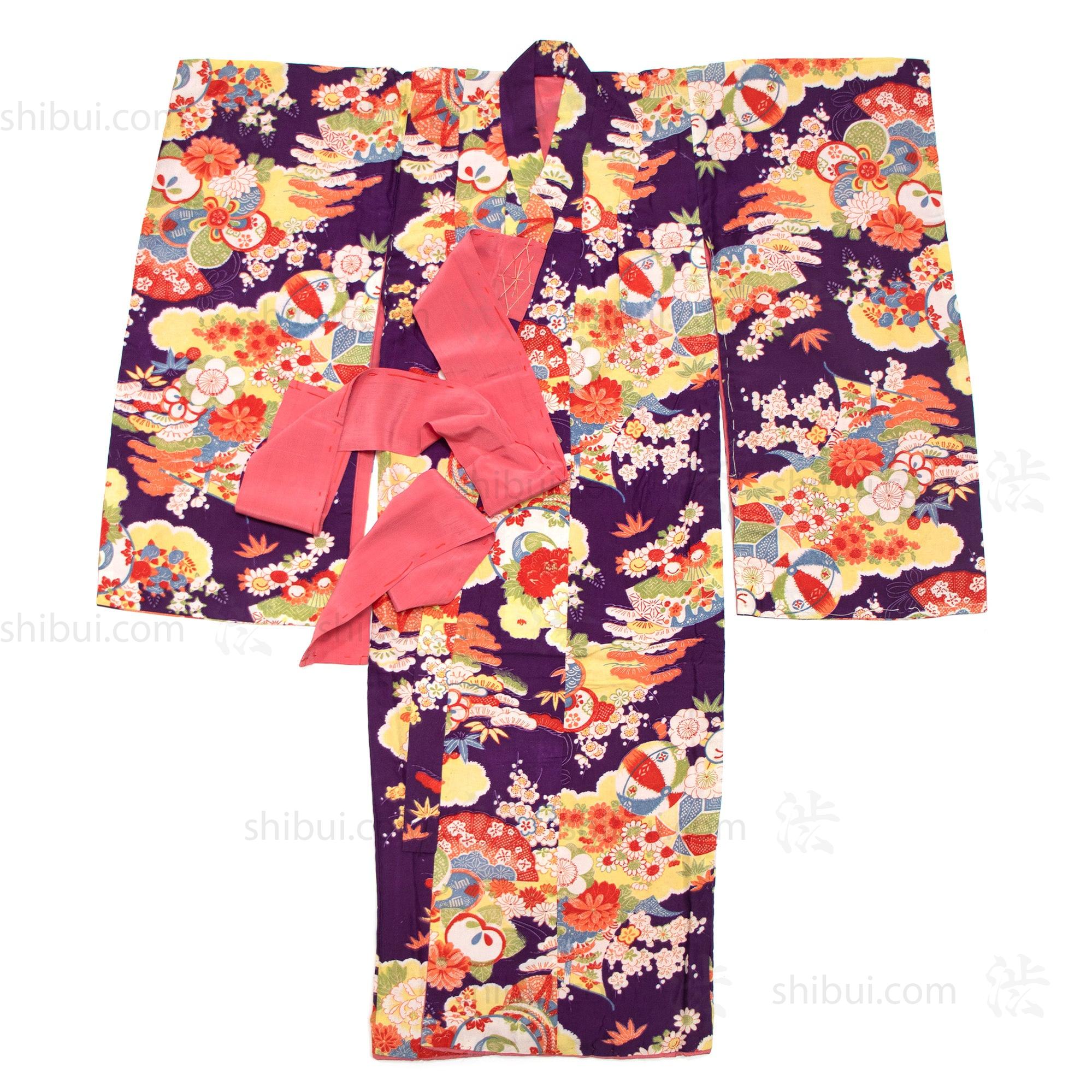 Taisho Era Girl's Silk Kimono