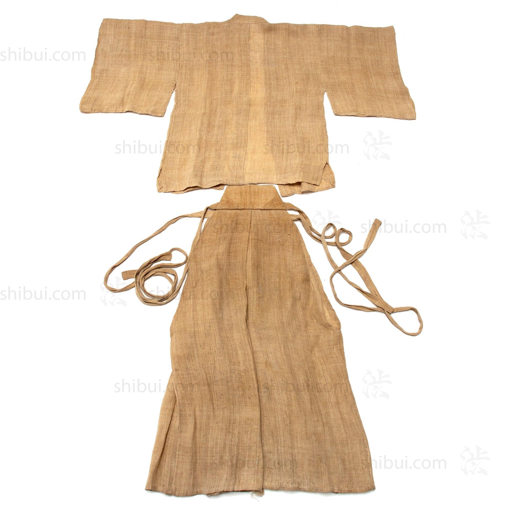 Antique Japanese Ramie Haori & Hakama Set