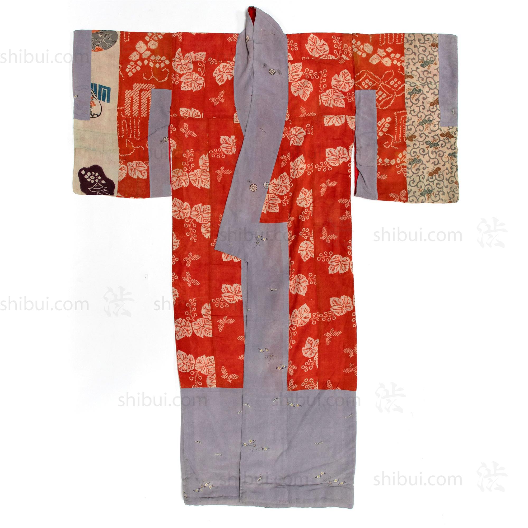 Yosegire Chirimen Patchwork Kimono