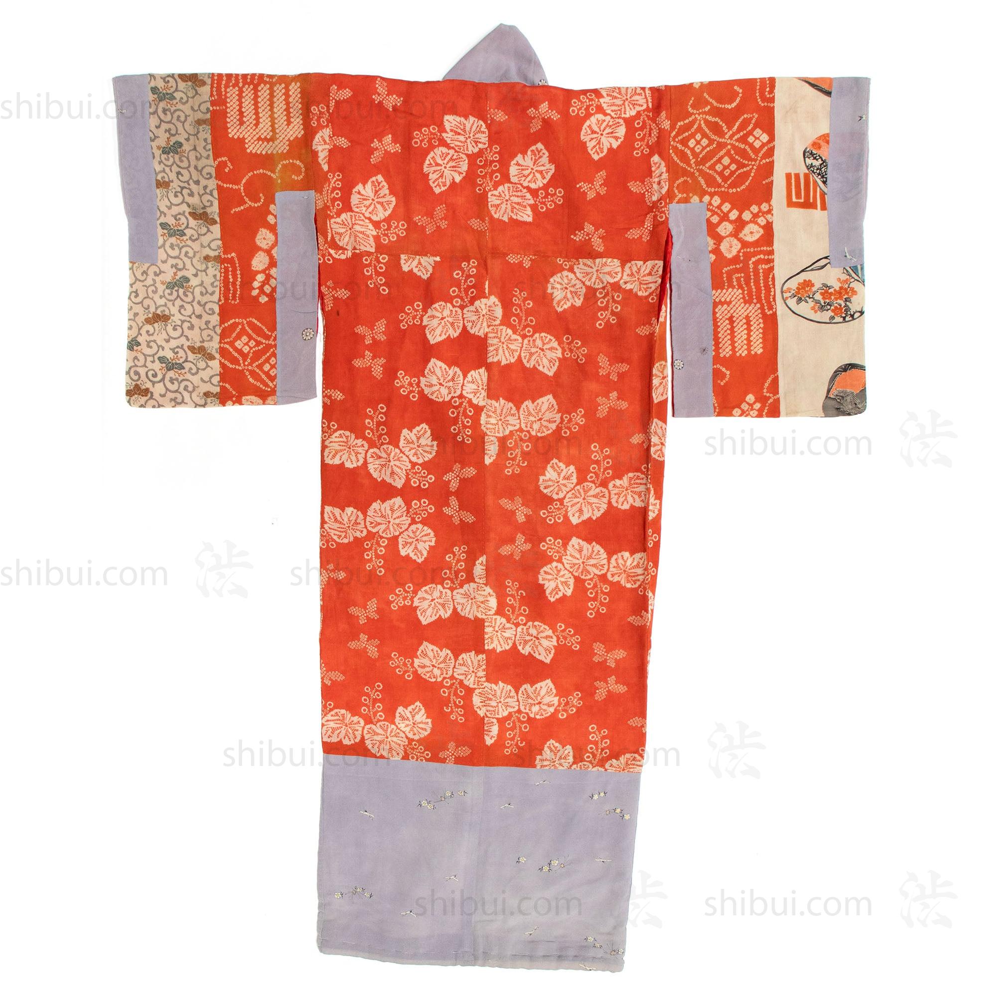 Yosegire Chirimen Patchwork Kimono