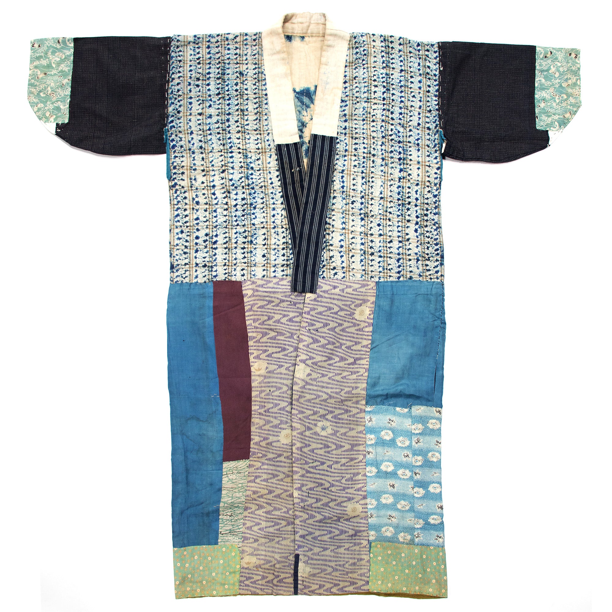 Yosegire Blue Patchwork Kimono
