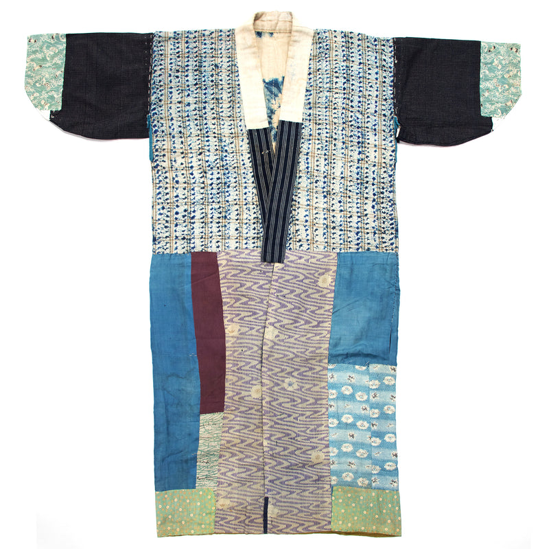 Yosegire Blue Patchwork Kimono