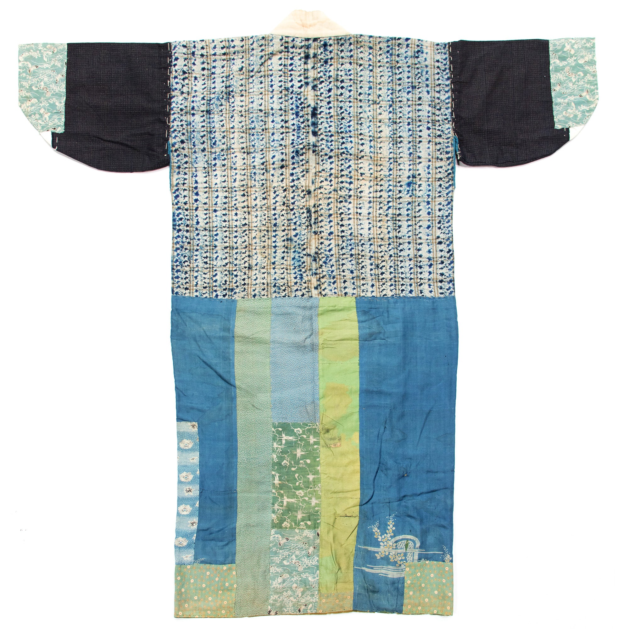 Yosegire Blue Patchwork Kimono