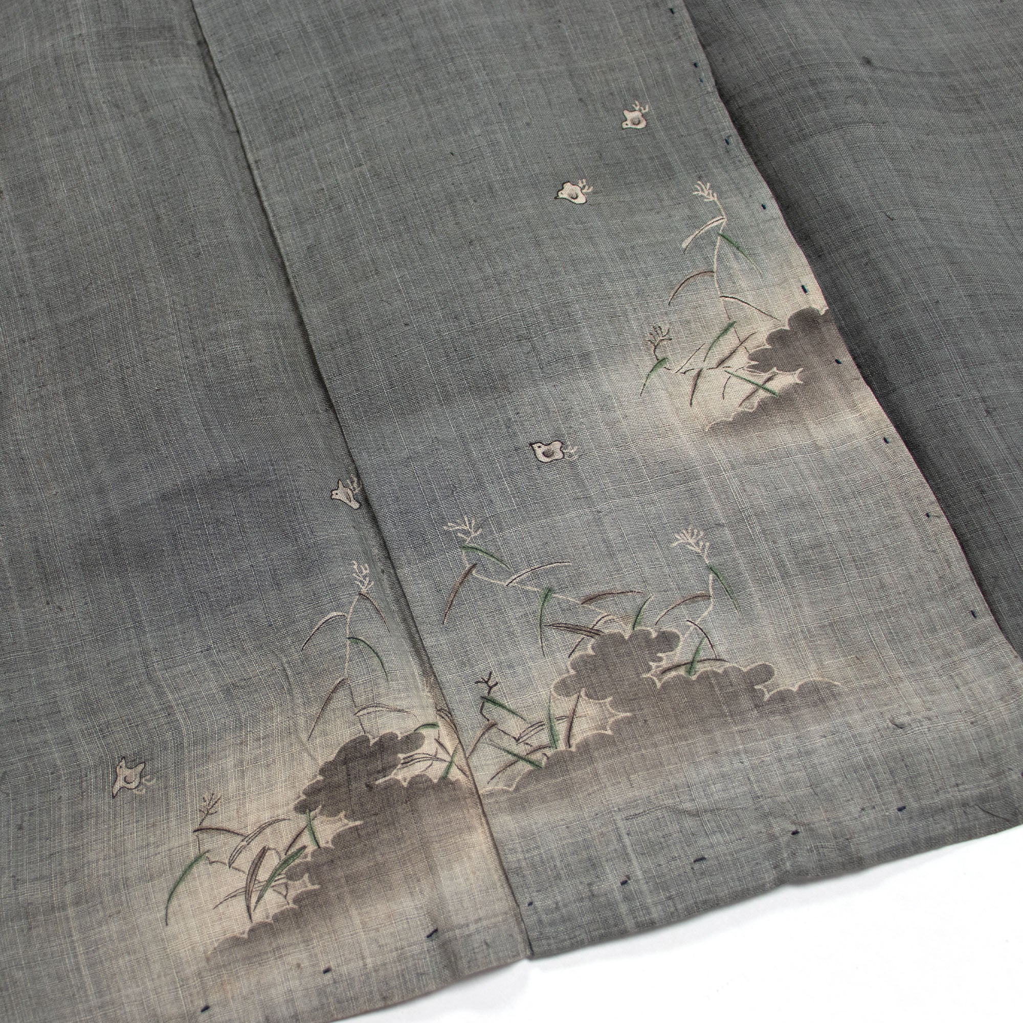 Meiji Era Women's Linen Kimono with Chidori