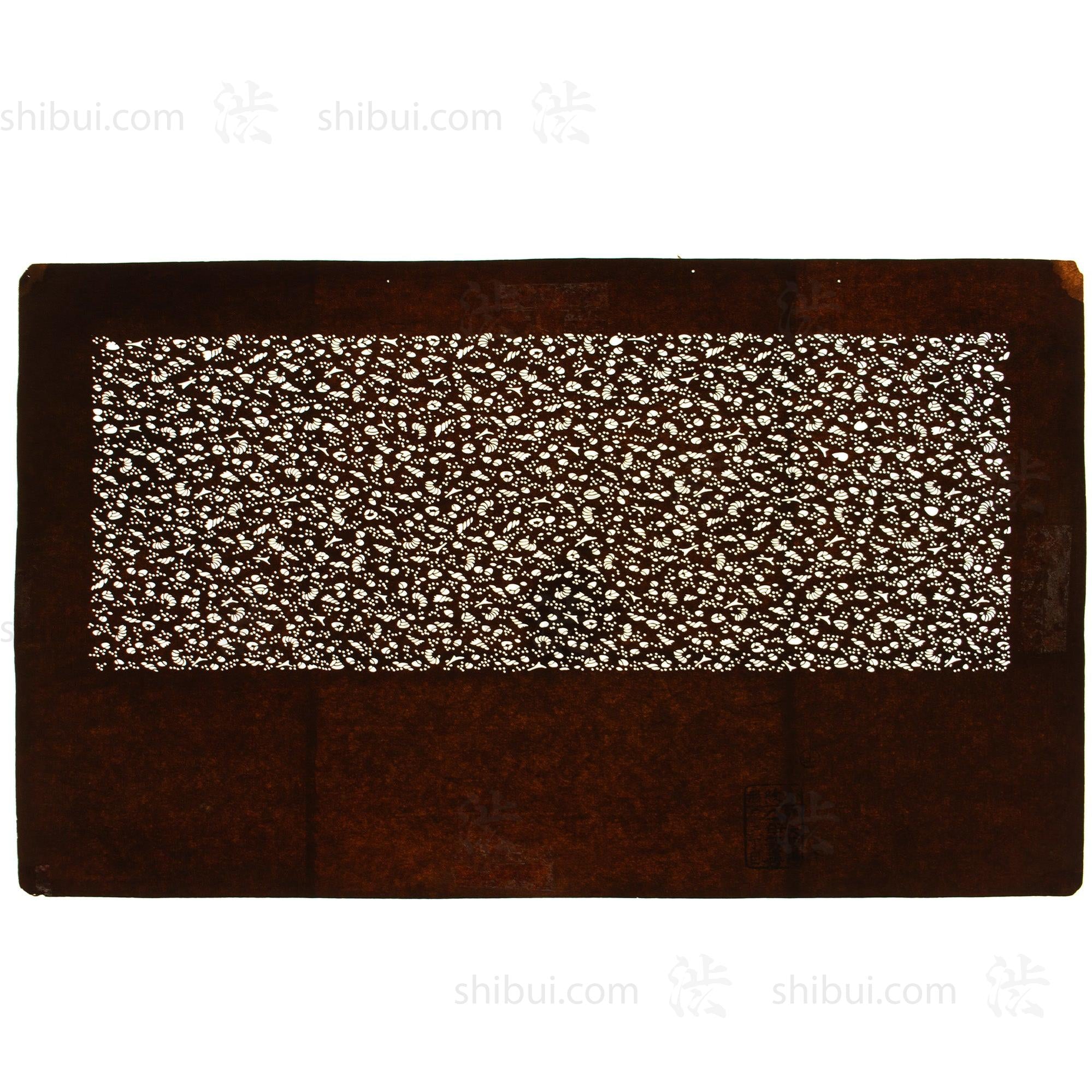 Hand Cut Edo Komon Katagami | Japanese Lacquered Paper Stencil