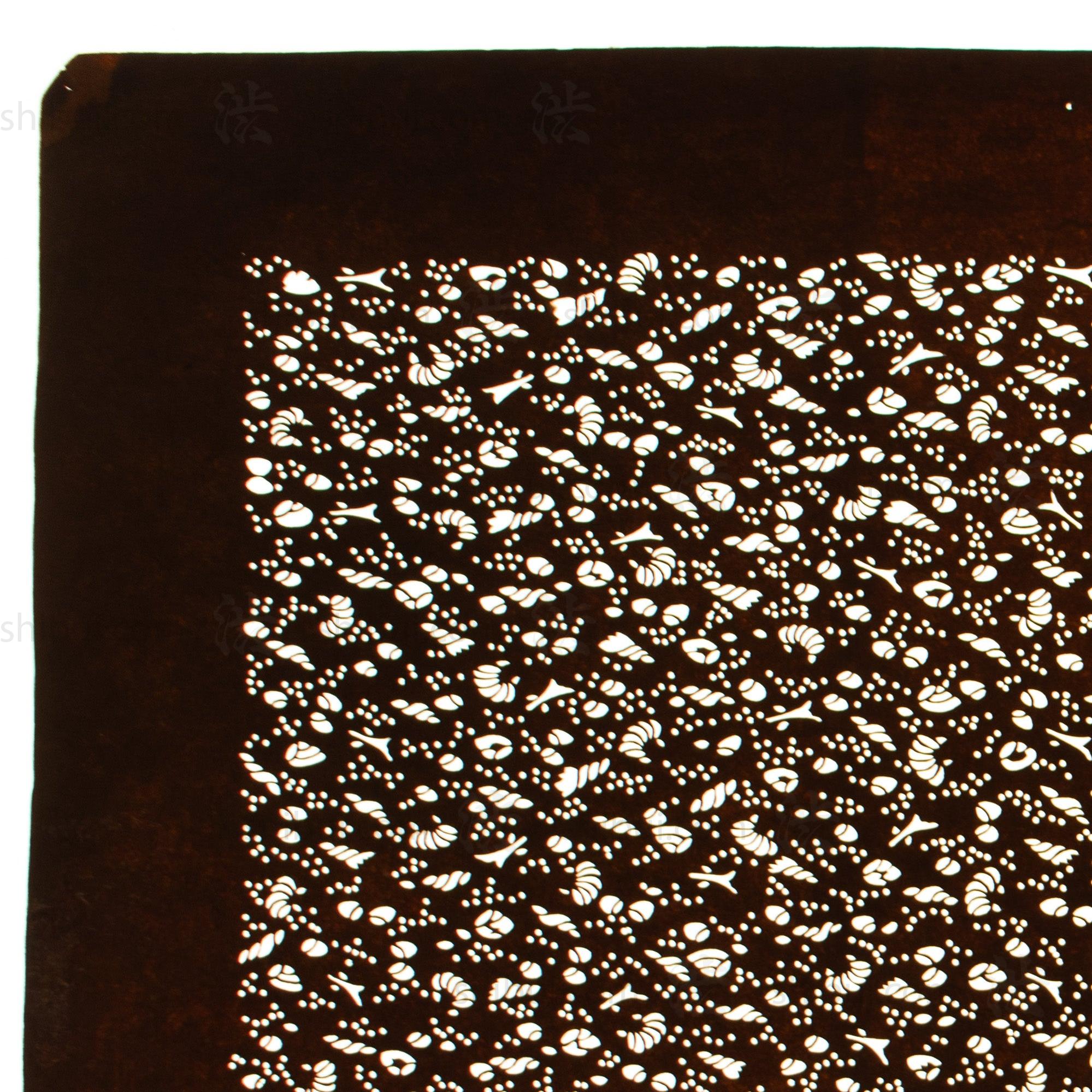 Hand Cut Edo Komon Katagami | Japanese Lacquered Paper Stencil