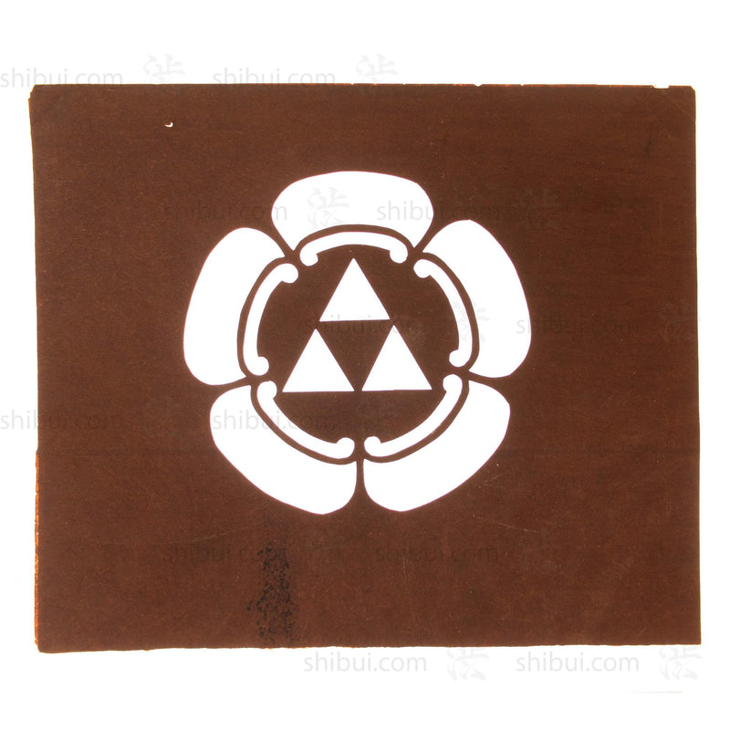Katagami | Japanese Stencil of a Mon Family Crest