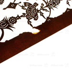 Carnation Motif Katagami | Japanese Lacquered Paper Stencil