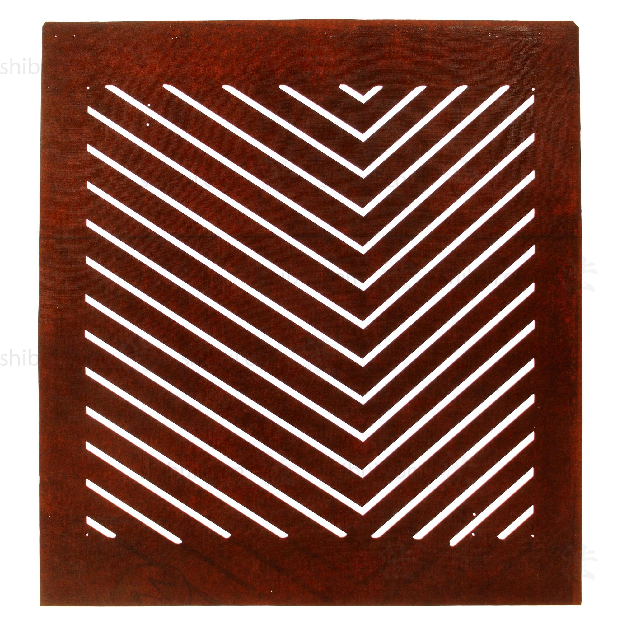 Angled Line Motif Katagami | Japanese Lacquered Paper Stencil