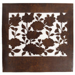 Floral Outline Motif Katagami | Japanese Lacquered Paper Stencil