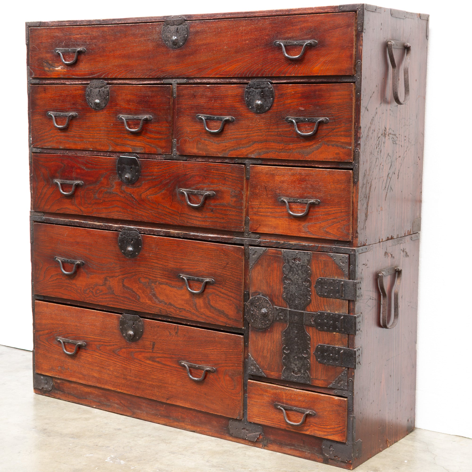 Two Section Clothing Chest from Kansai | Japanese Antique Furniture