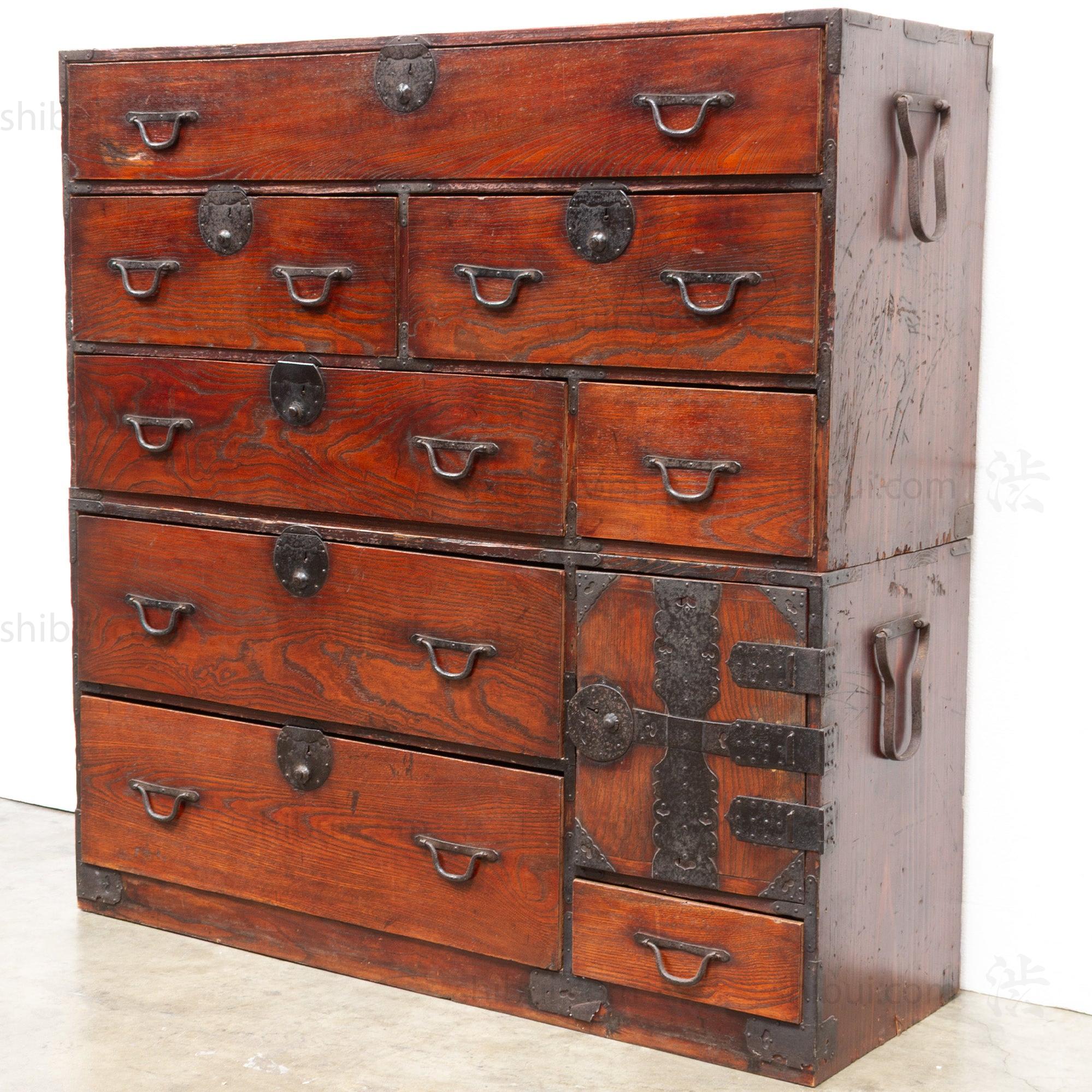 Two Section Clothing Chest from Kansai | Japanese Antique Furniture