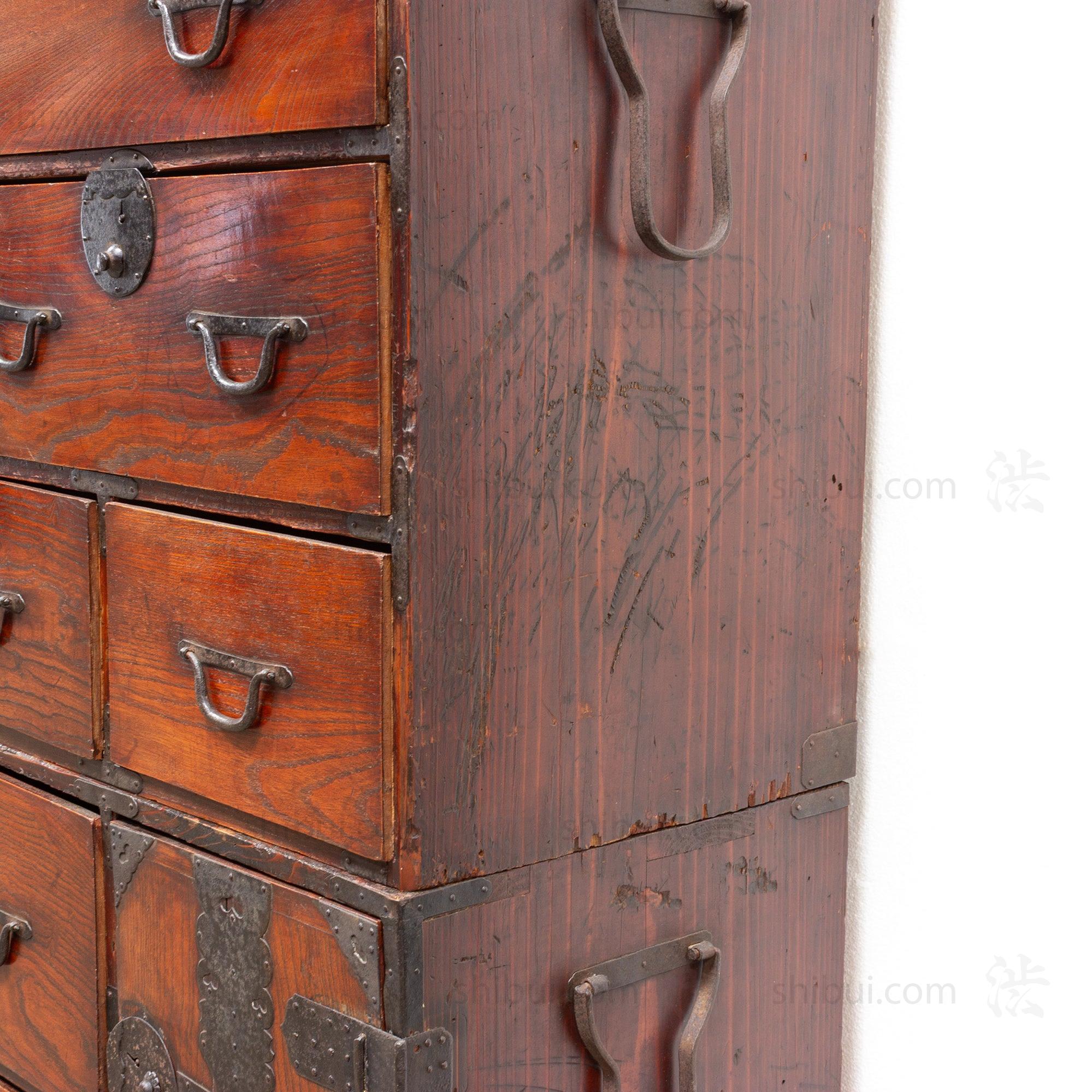 Two Section Clothing Chest from Kansai | Japanese Antique Furniture