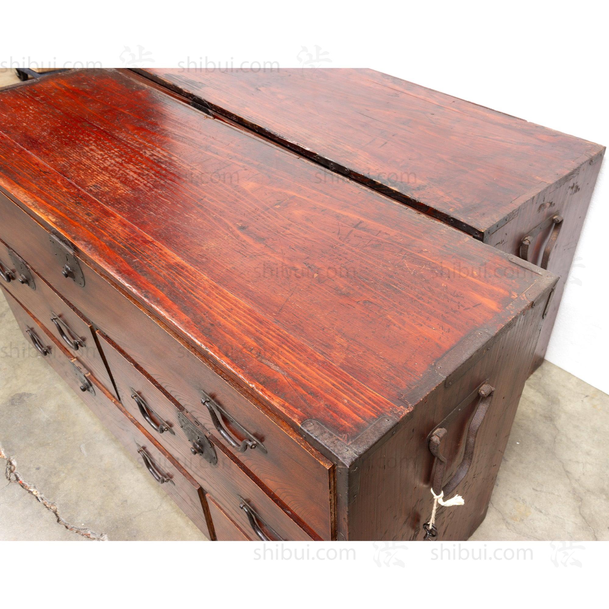 Two Section Clothing Chest from Kansai | Japanese Antique Furniture
