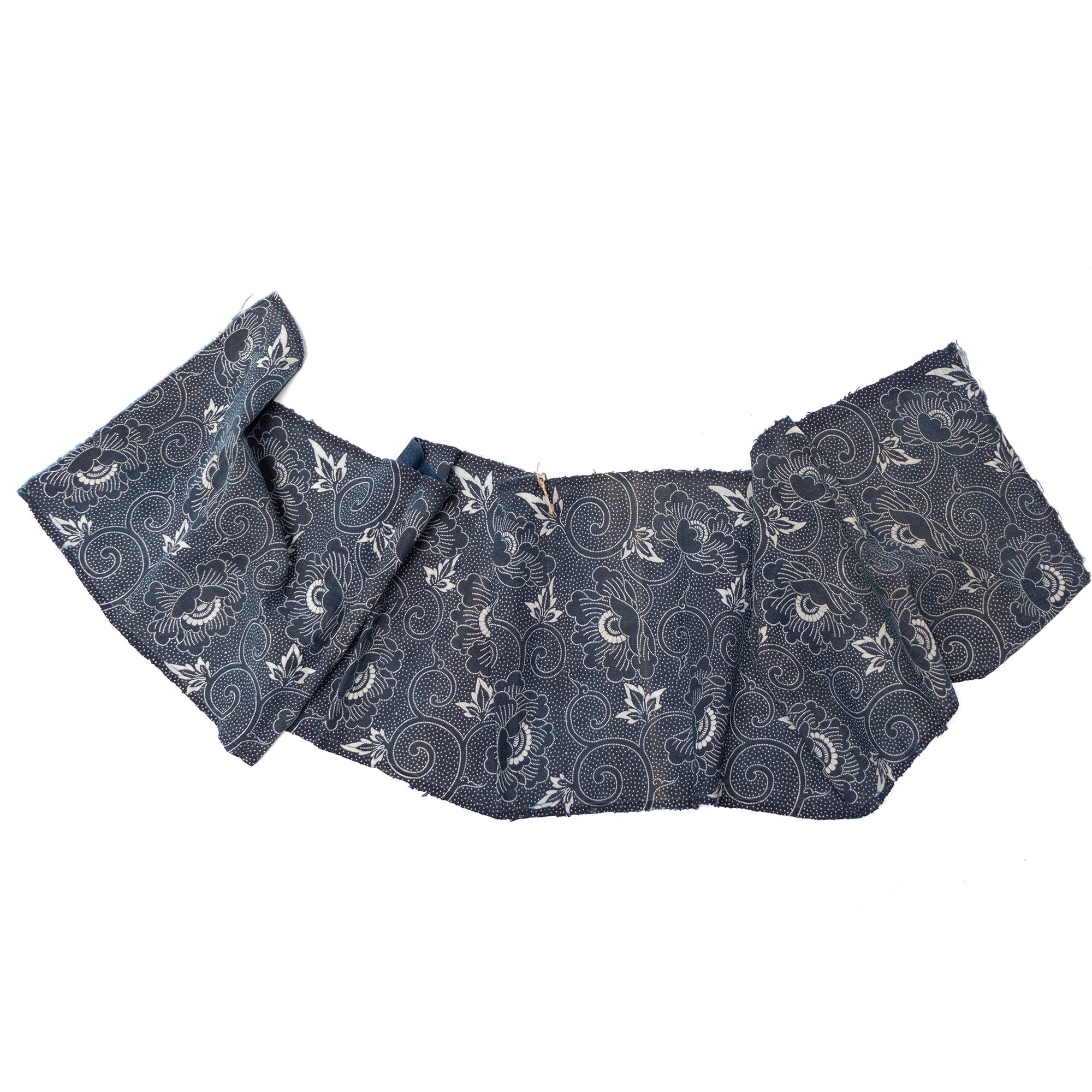 Japanese Stencil Dyed Indigo Katazome Textile Panel