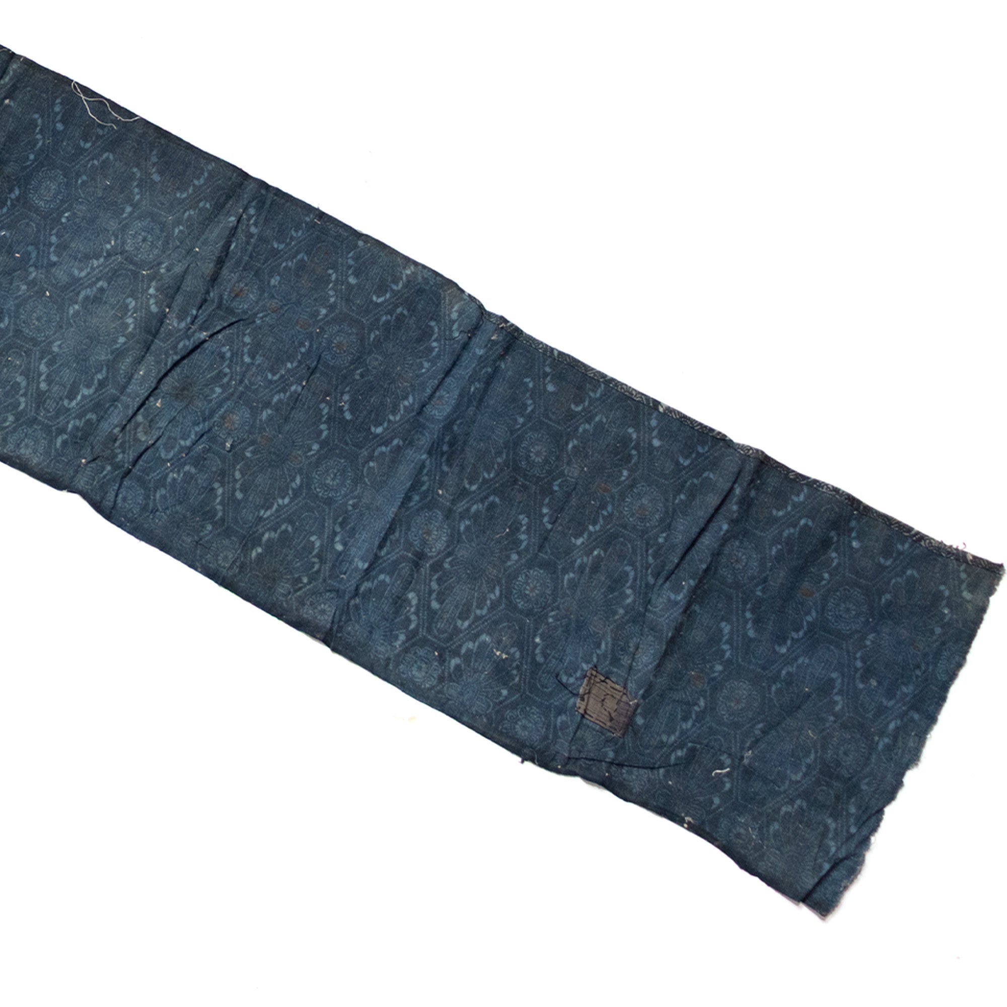 Japanese Indigo Katazome Panel With Patches
