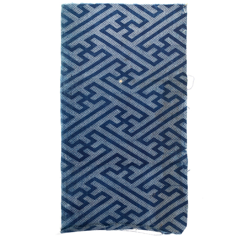 Japanese Katazome Textile Fragment