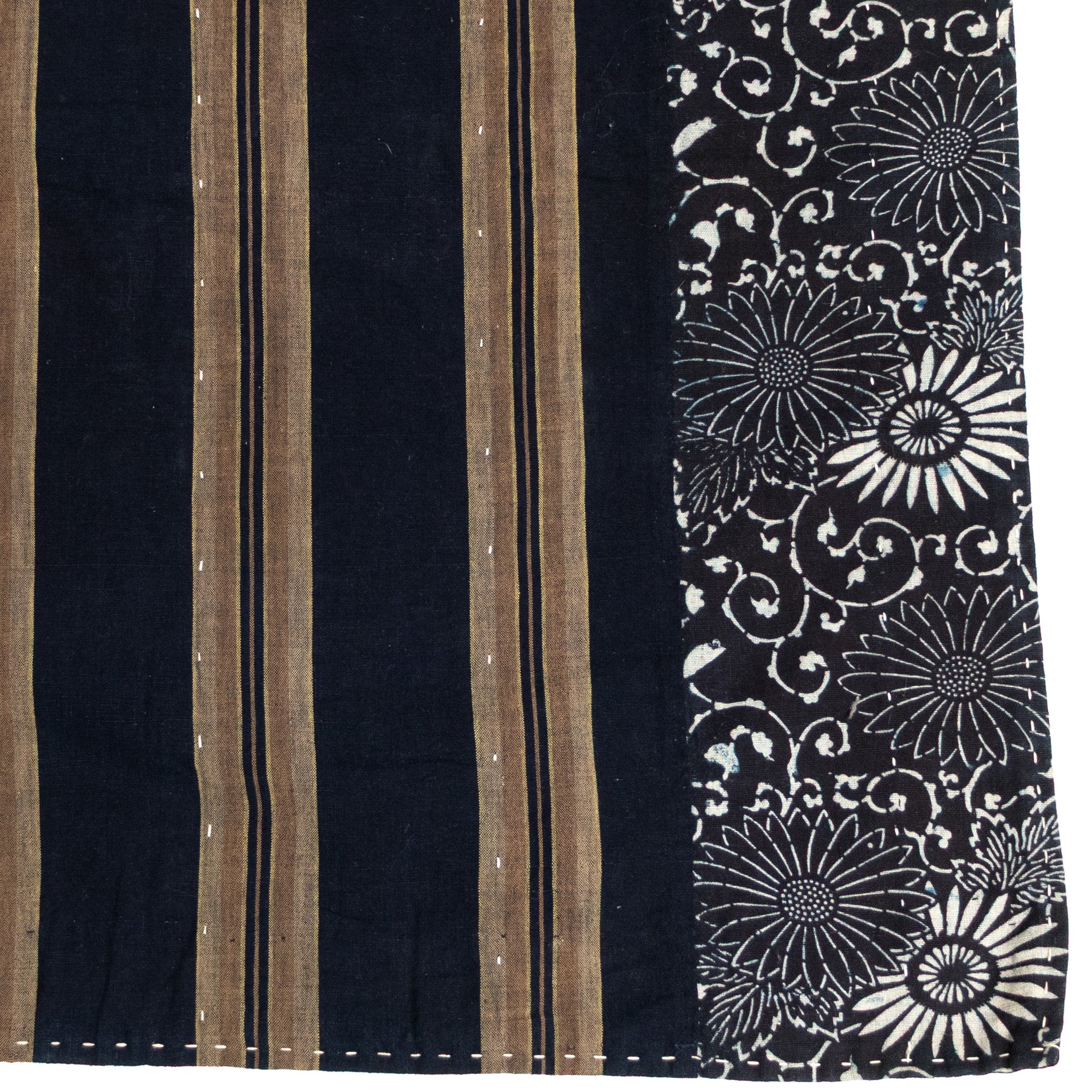 Katazome & Shima Blanket | Japanese Stencil Resisted Indigo Dyed Cotton