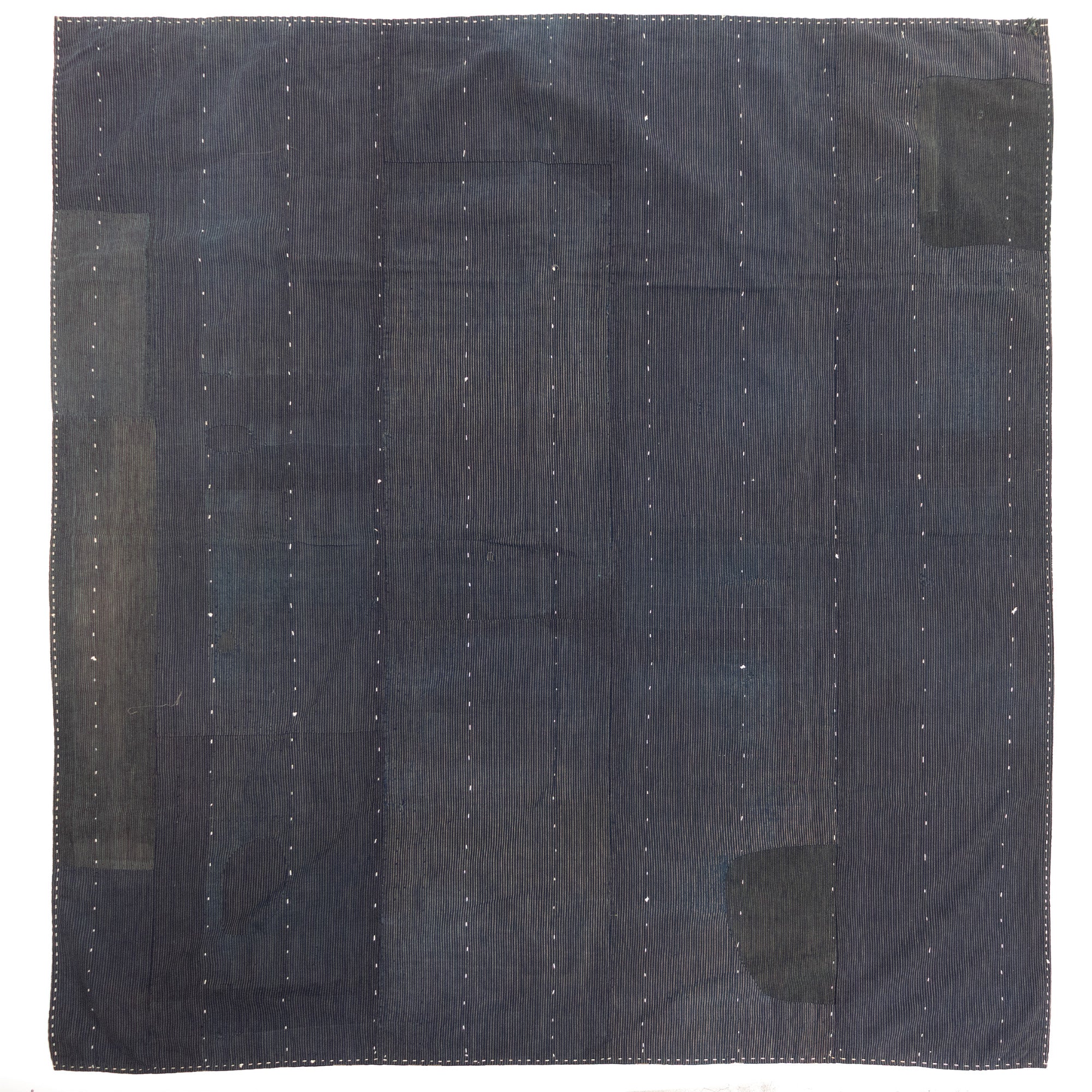 Katazome & Shima Blanket | Japanese Stencil Resisted Indigo Dyed Cotton