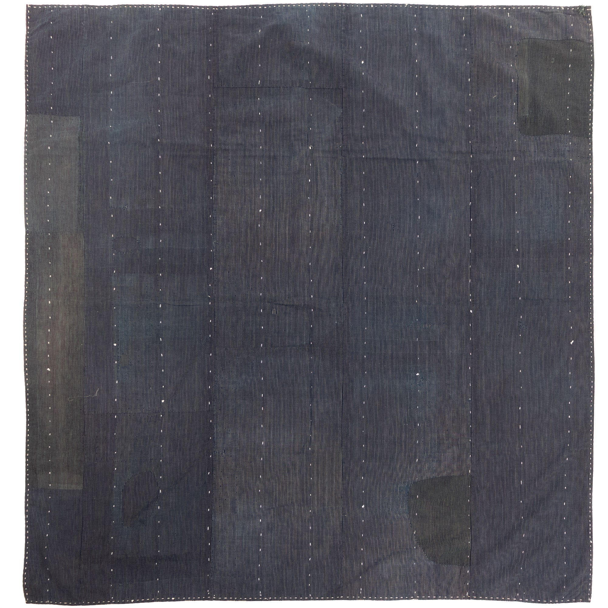 Katazome & Shima Blanket | Japanese Stencil Resisted Indigo Dyed Cotton