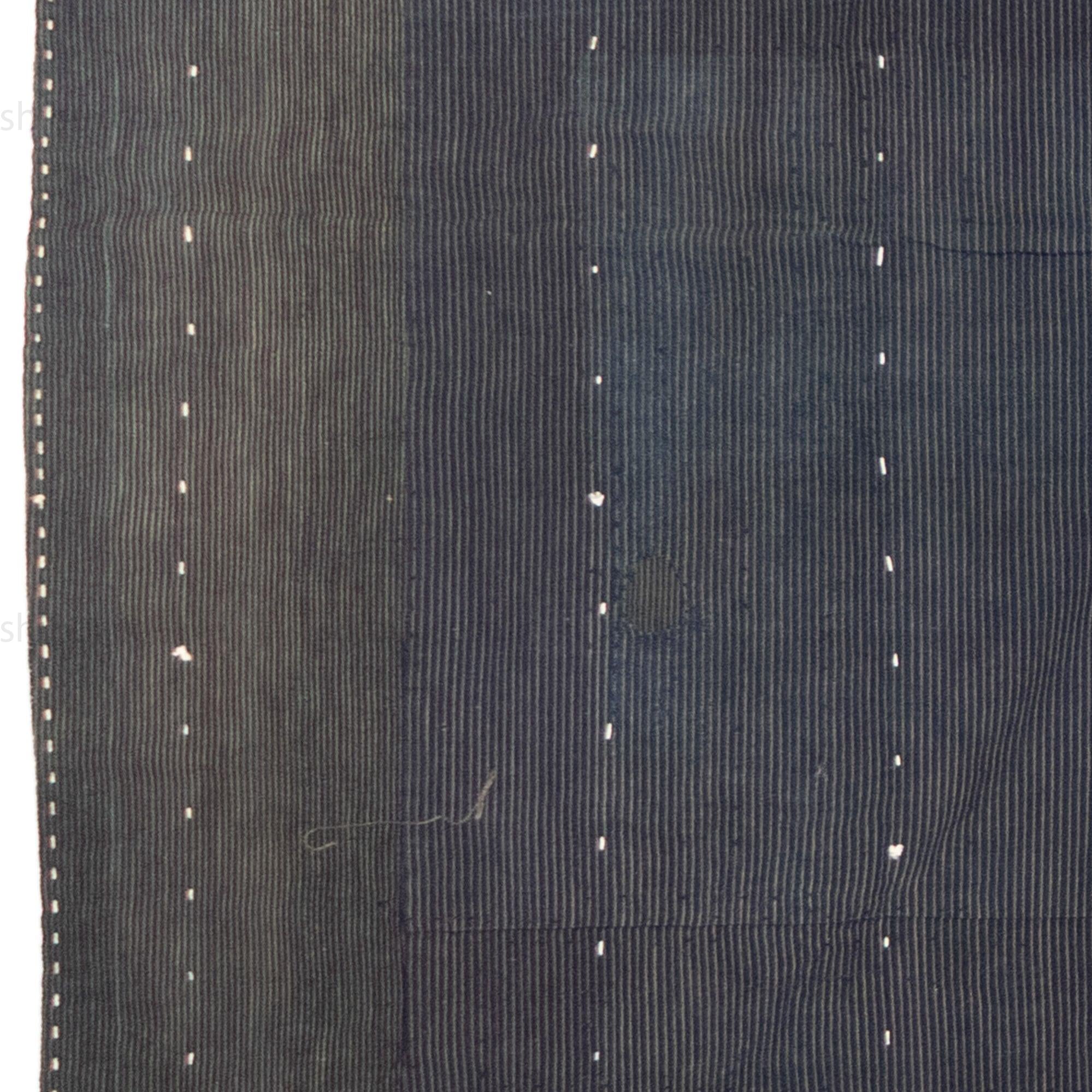 Katazome & Shima Blanket | Japanese Stencil Resisted Indigo Dyed Cotton