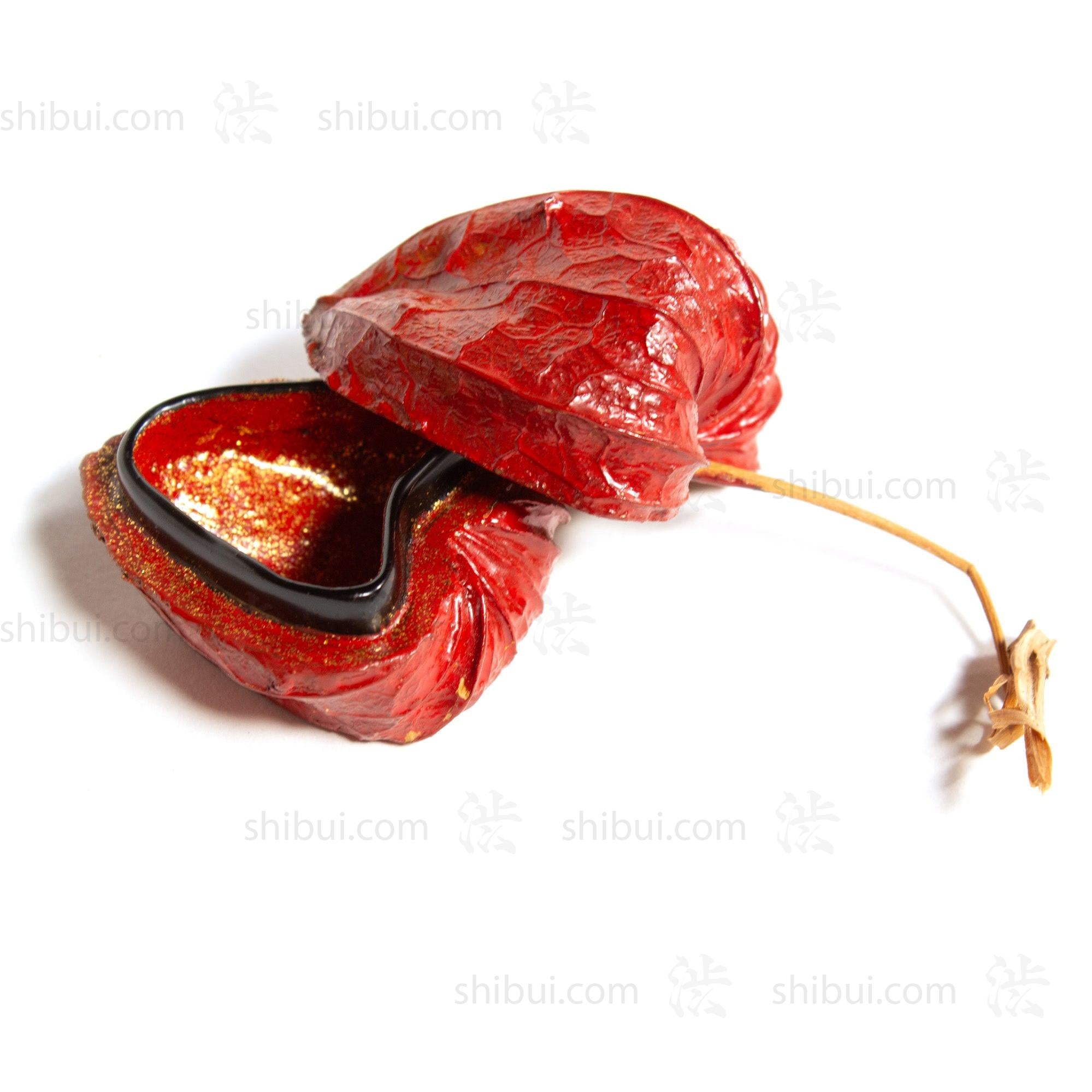 Lacquered Chinese Lantern Kogo | Japanese Incense Storage Container