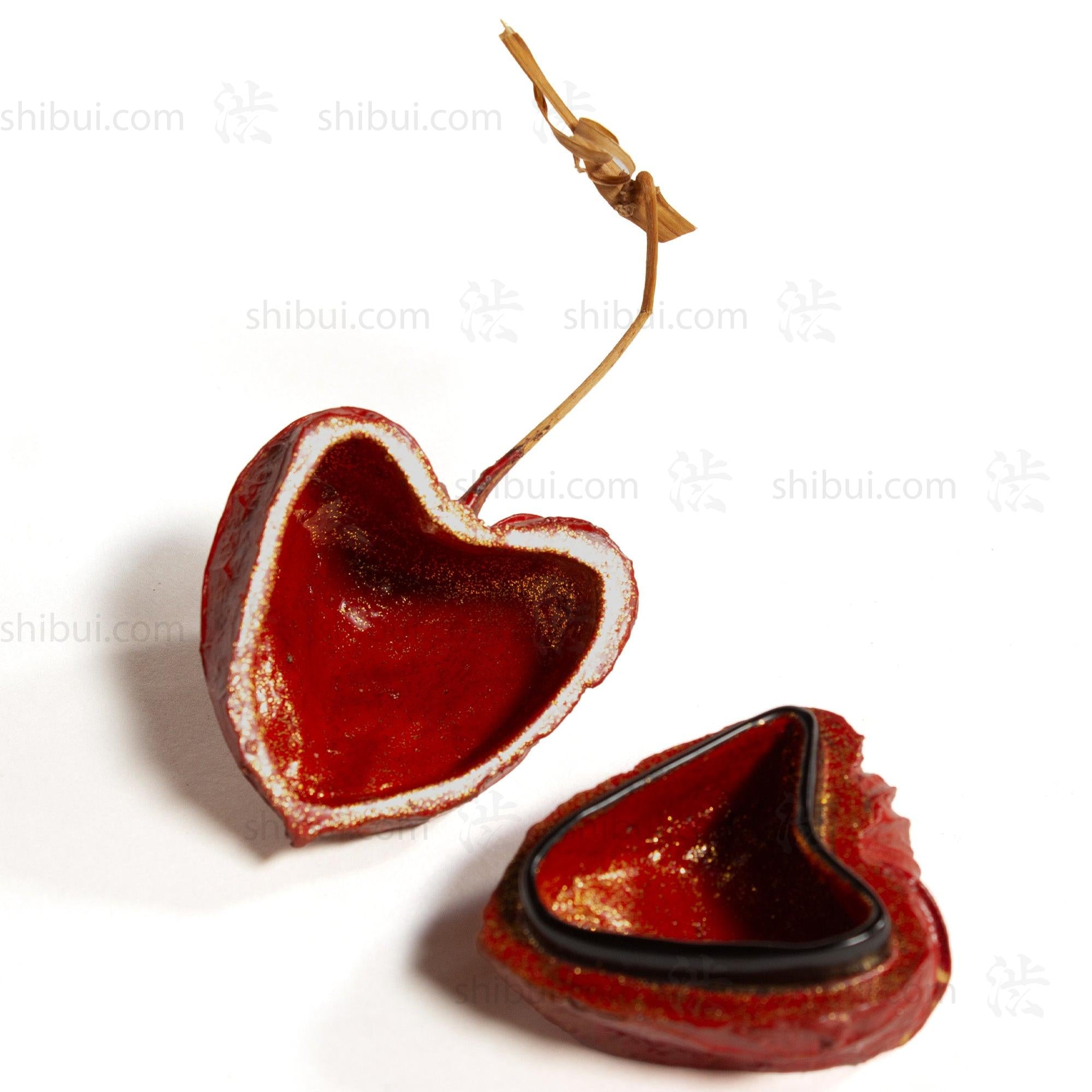 Lacquered Chinese Lantern Kogo | Japanese Incense Storage Container