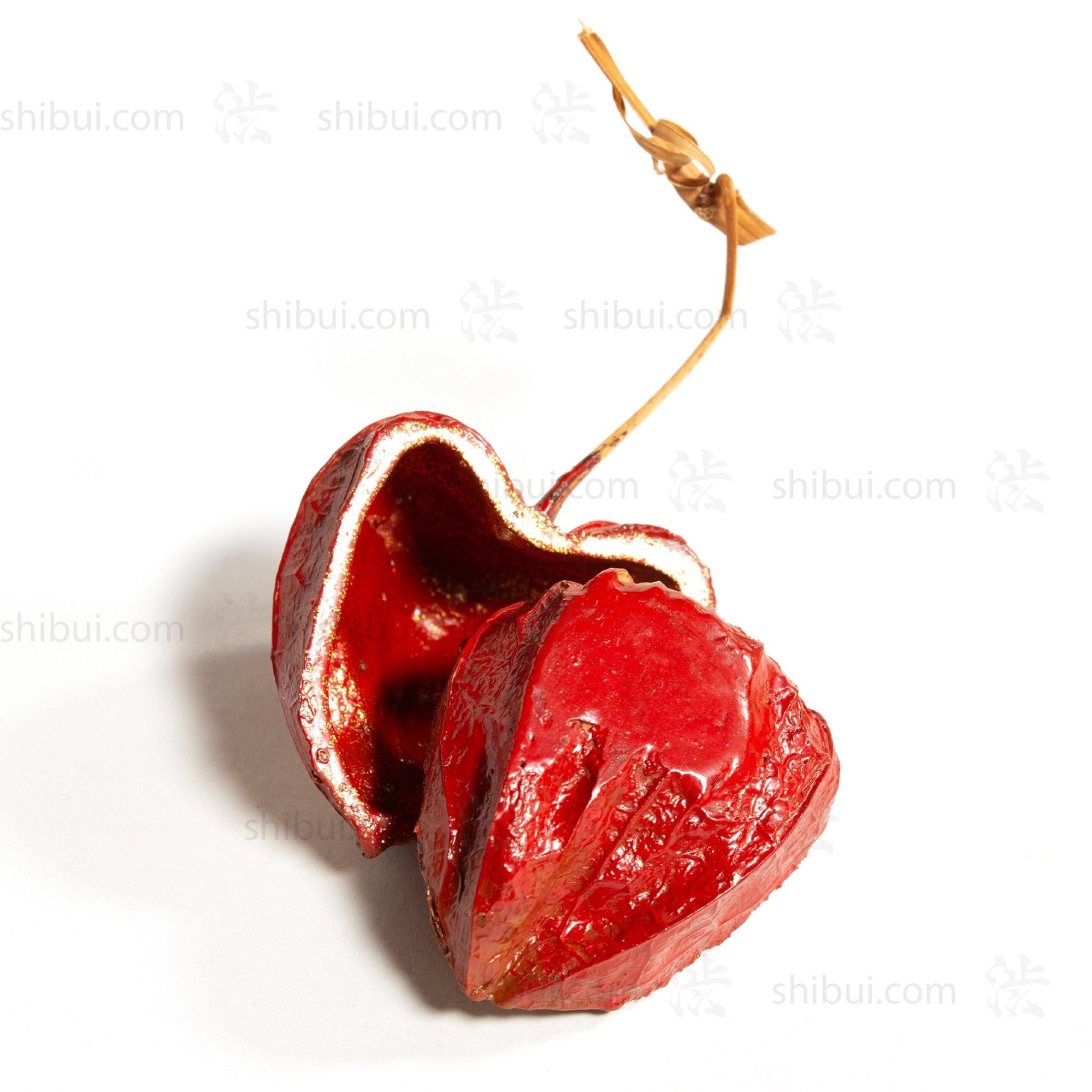 Lacquered Chinese Lantern Kogo | Japanese Incense Storage Container