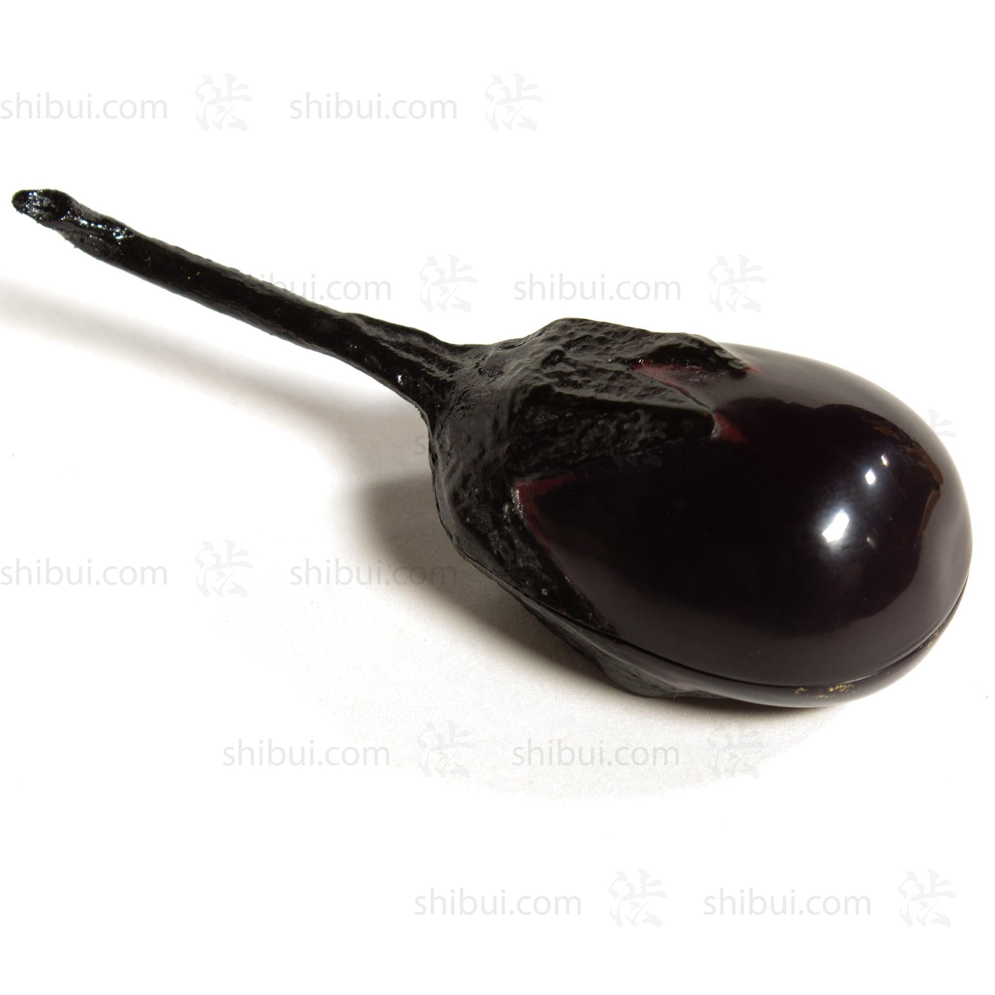 Lacquered Eggplant Kogo | Japanese Incense Storage Container