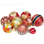 Temari Ball Set of 9 - Traditional Folk Art Toy
