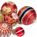 Temari Ball Set of 9 - Traditional Folk Art Toy