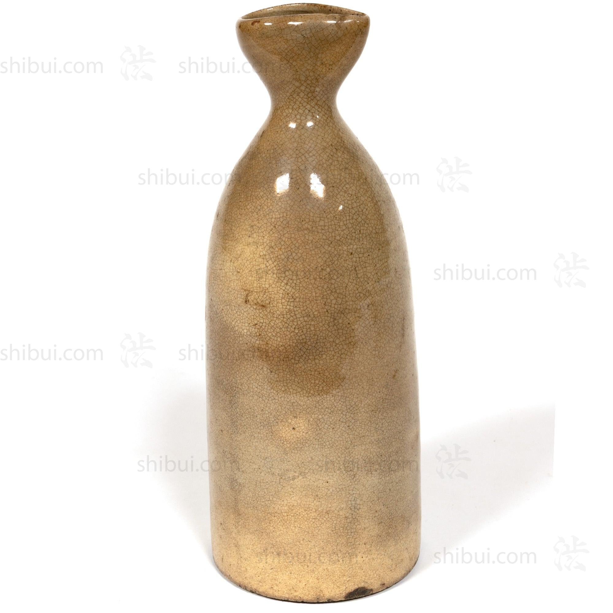 Seto Sake Bottle - Antique Japanese Rice Wine Bottle