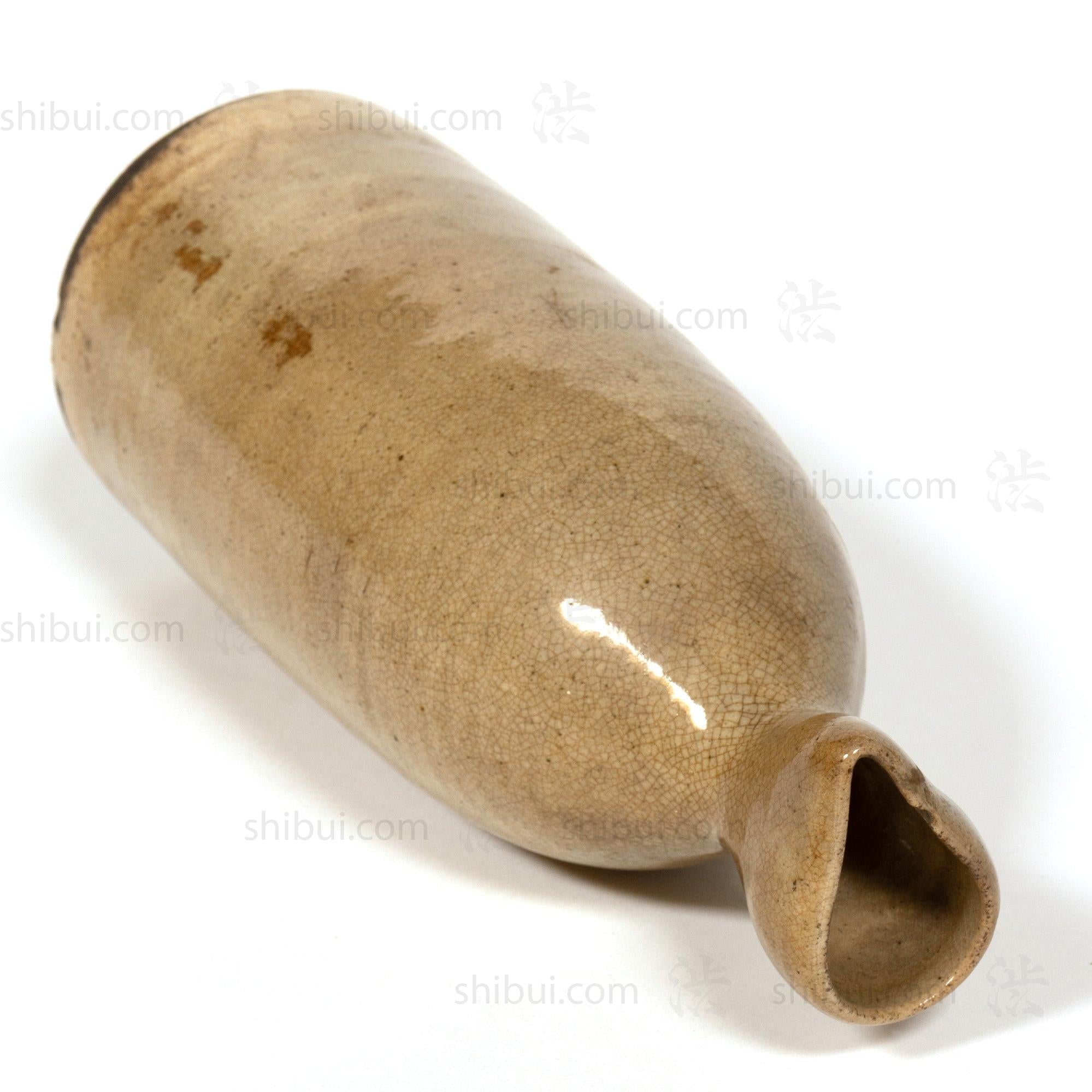Seto Sake Bottle - Antique Japanese Rice Wine Bottle