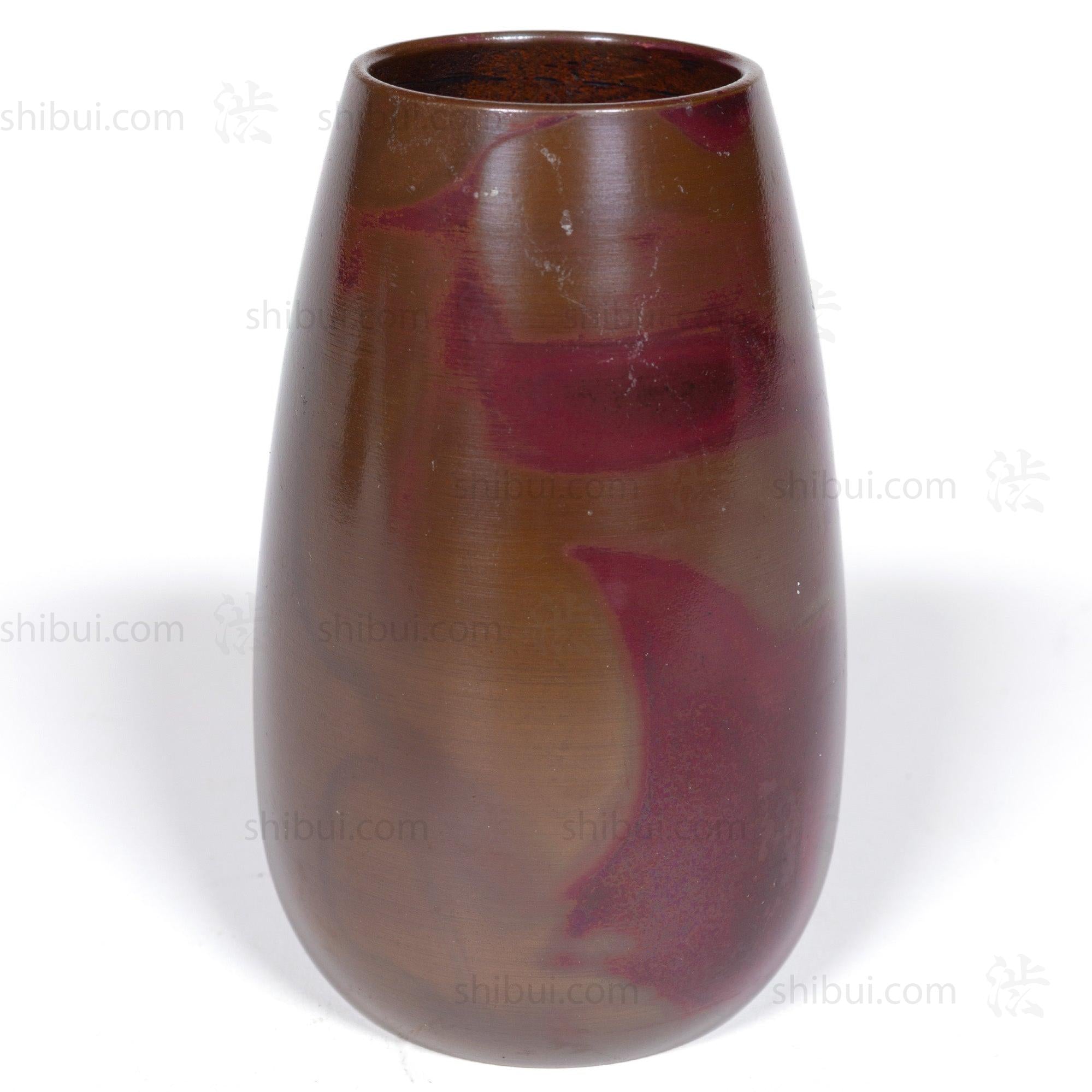 Vintage Bronze Vase With Red Spots